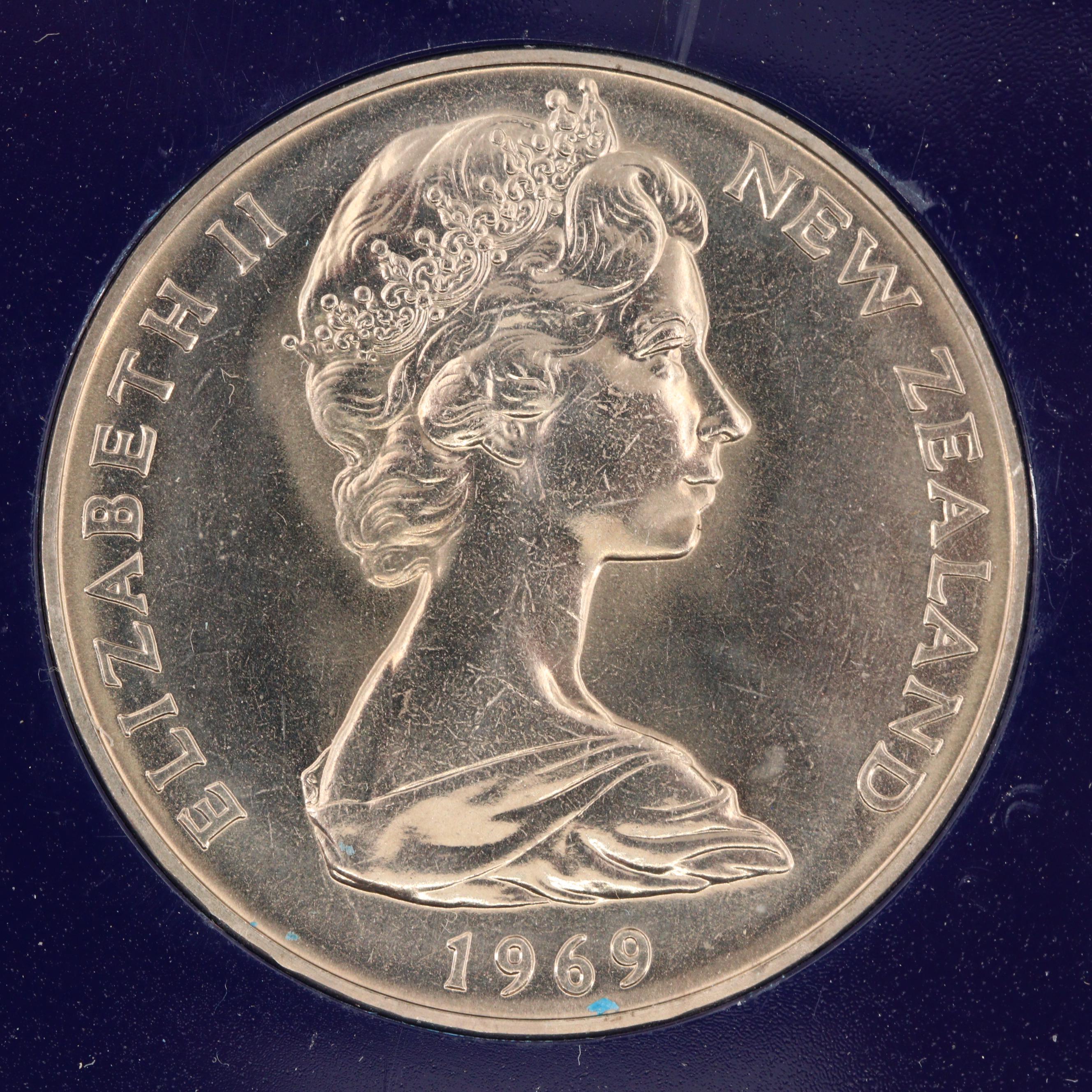 1969 New Zealand Captain Cook's Voyage Commemorative Dollar