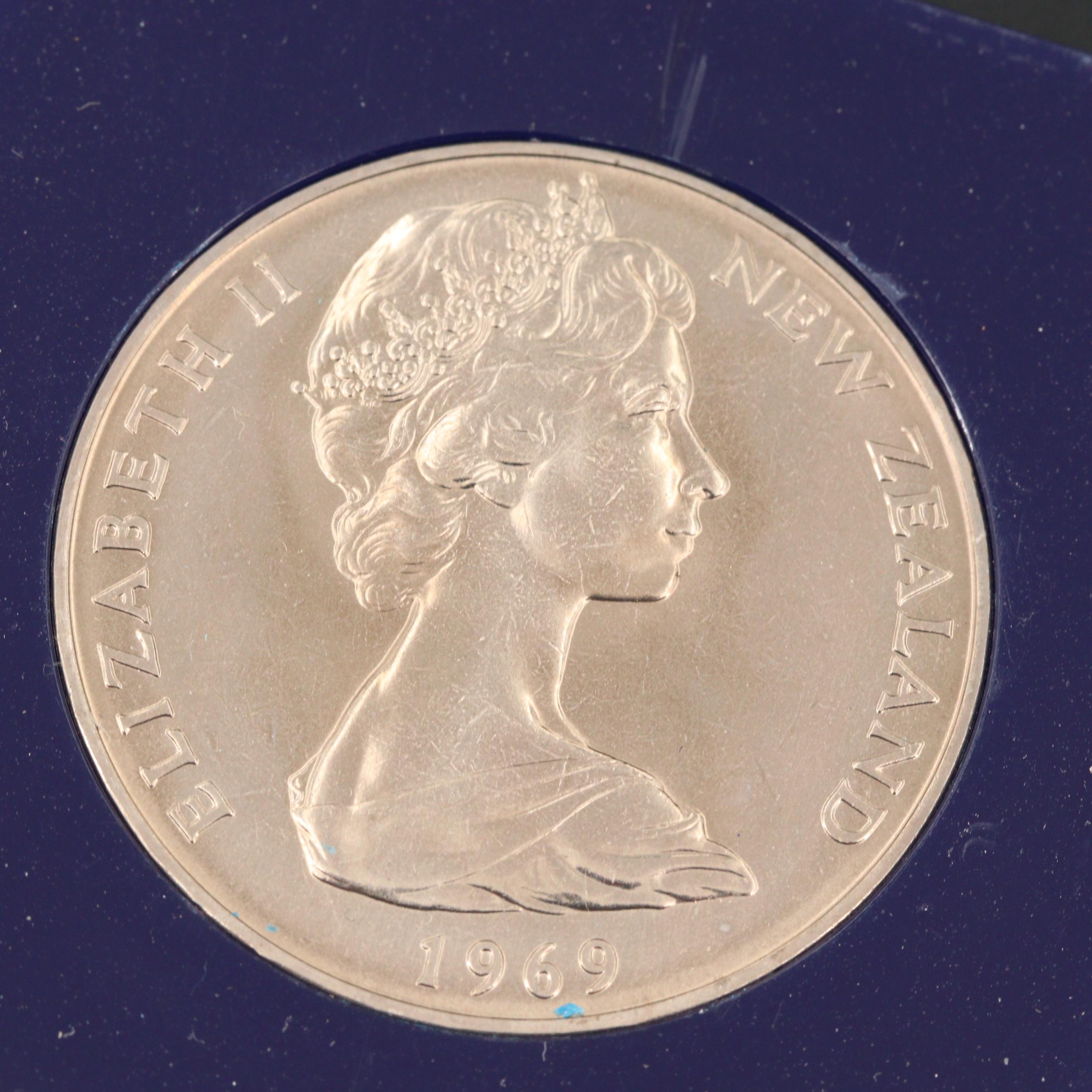 1969 New Zealand Captain Cook's Voyage Commemorative Dollar