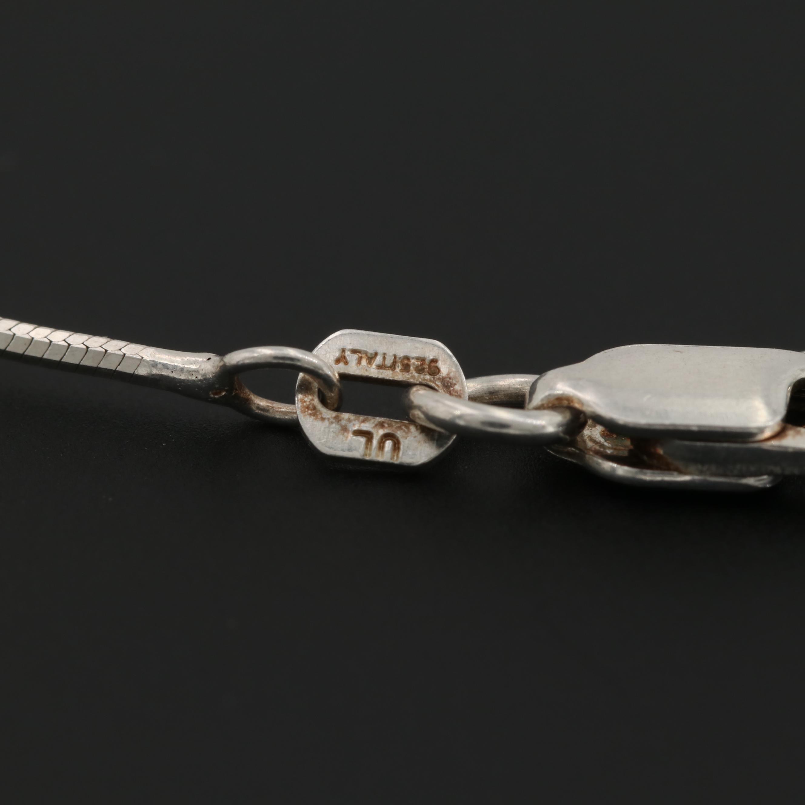 Sterling Silver Embracing Couple Pendant Neccklace