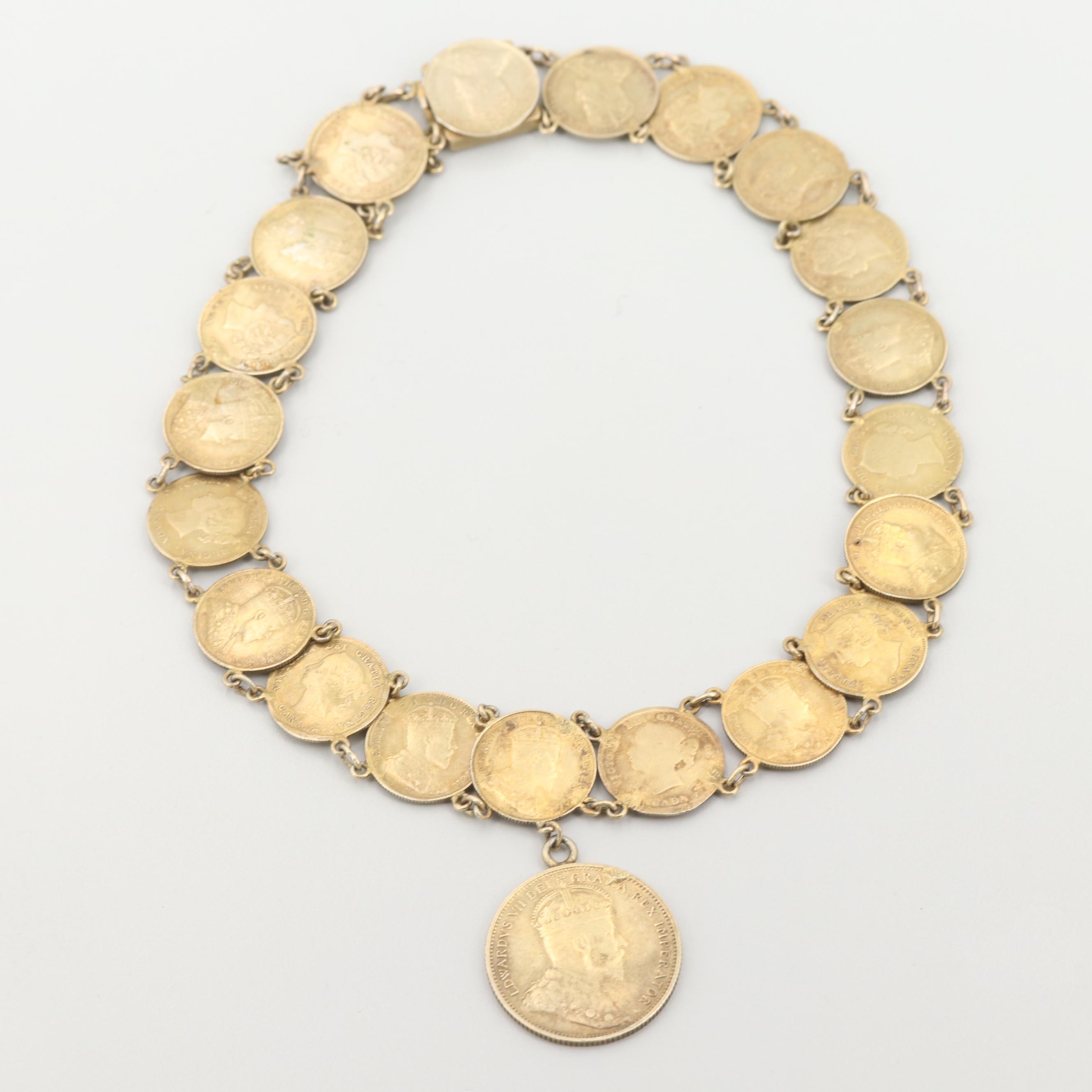 900 Silver 1891 to 1906 Canadian Half Dimes and 1906 Canadian Quarter