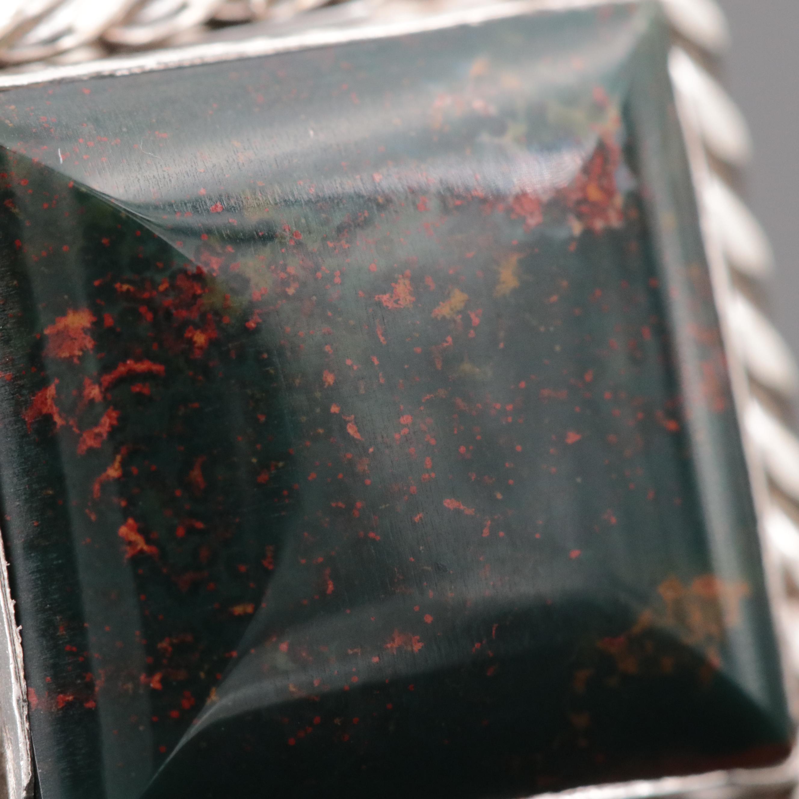 Sterling Silver Bloodstone Ring