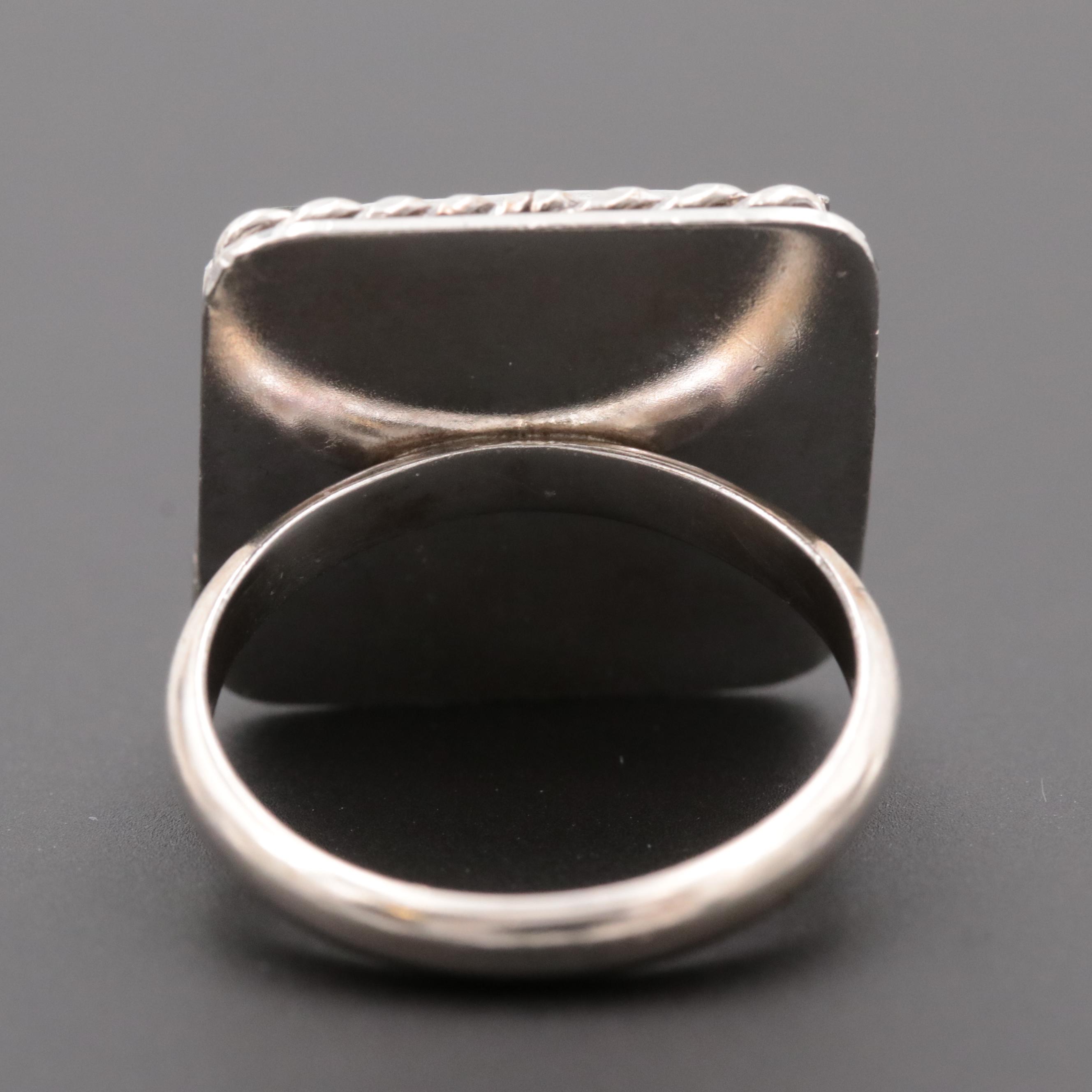 Sterling Silver Bloodstone Ring