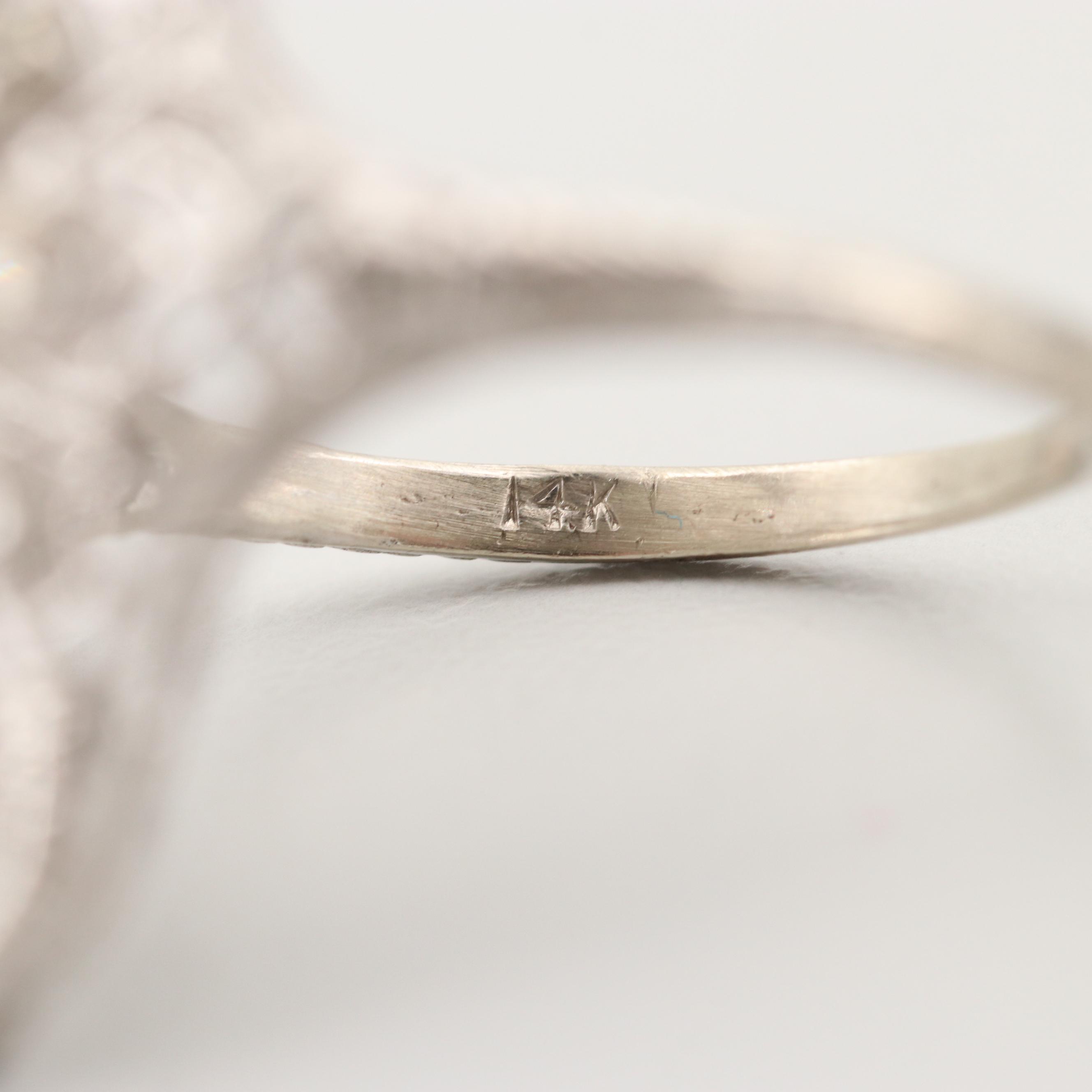14K White Gold Diamond Ring