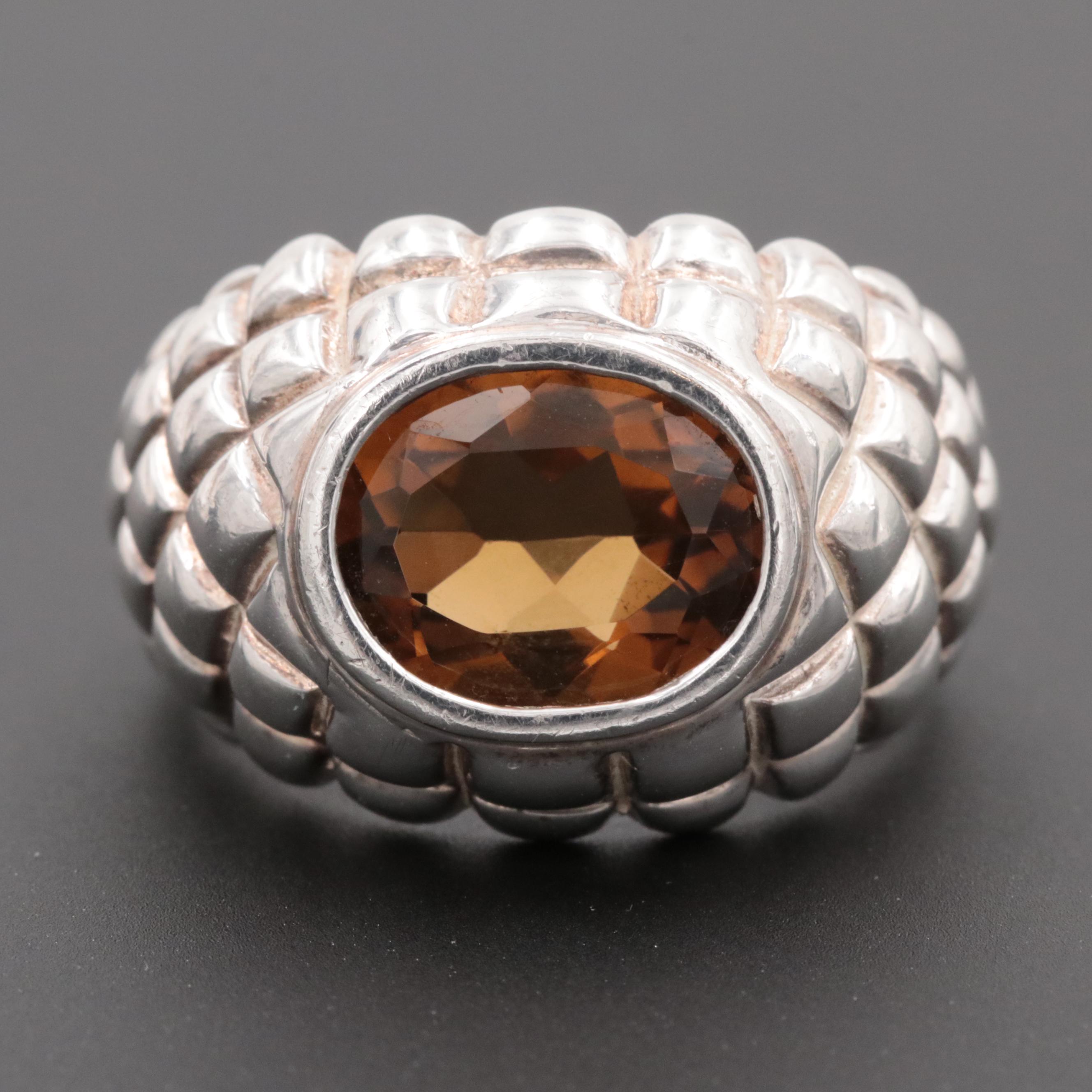 Sterling Silver Smoky Quartz Ring