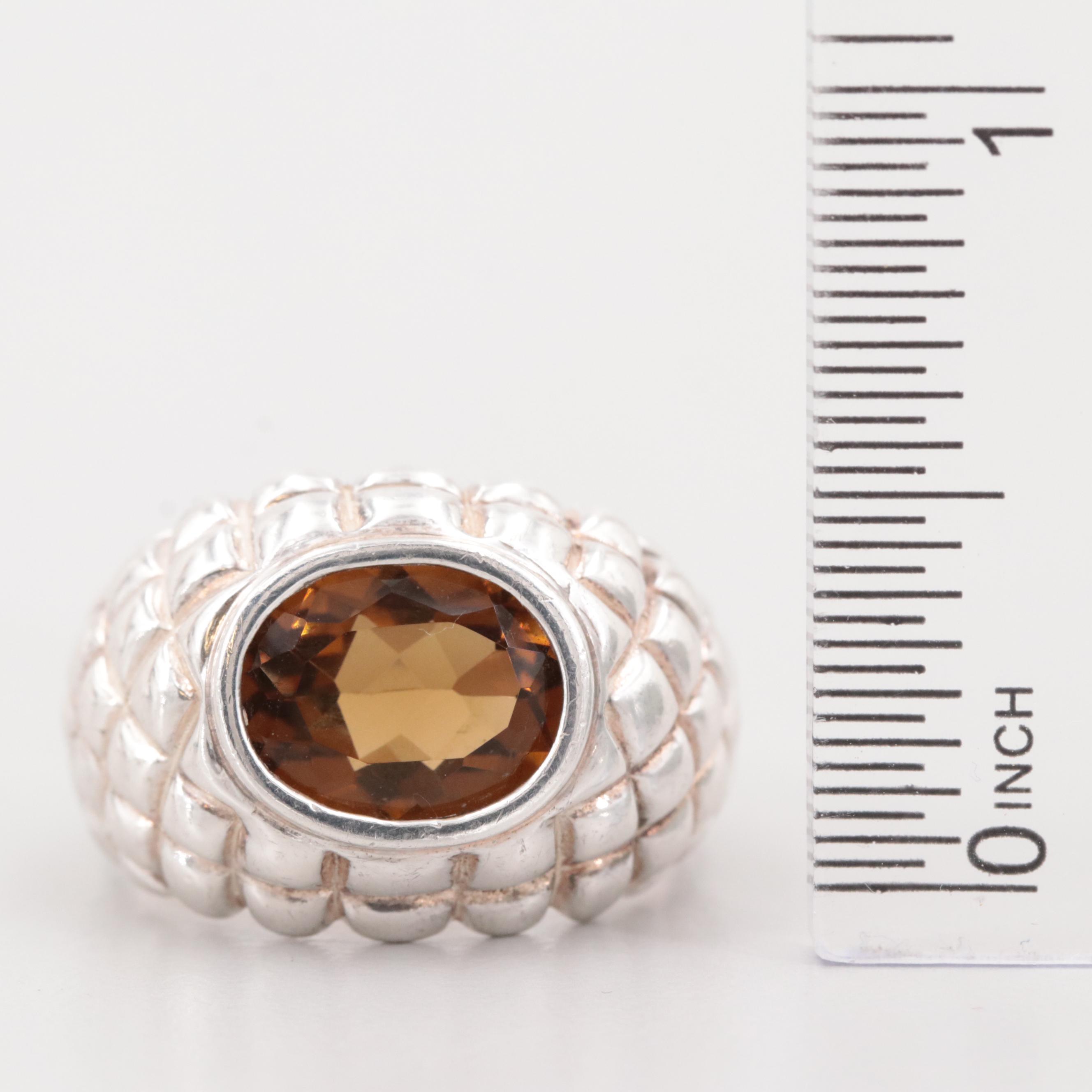 Sterling Silver Smoky Quartz Ring