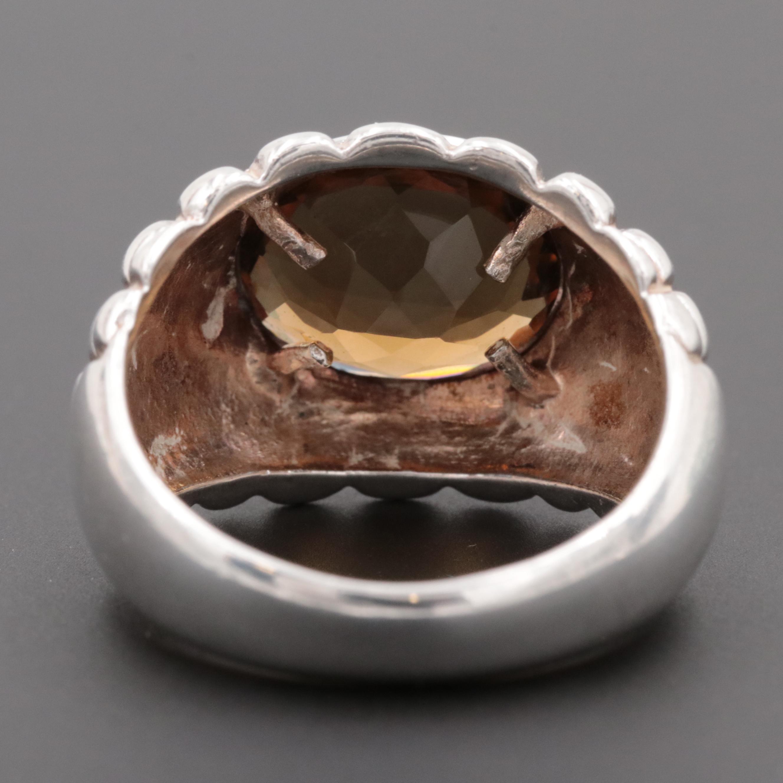 Sterling Silver Smoky Quartz Ring