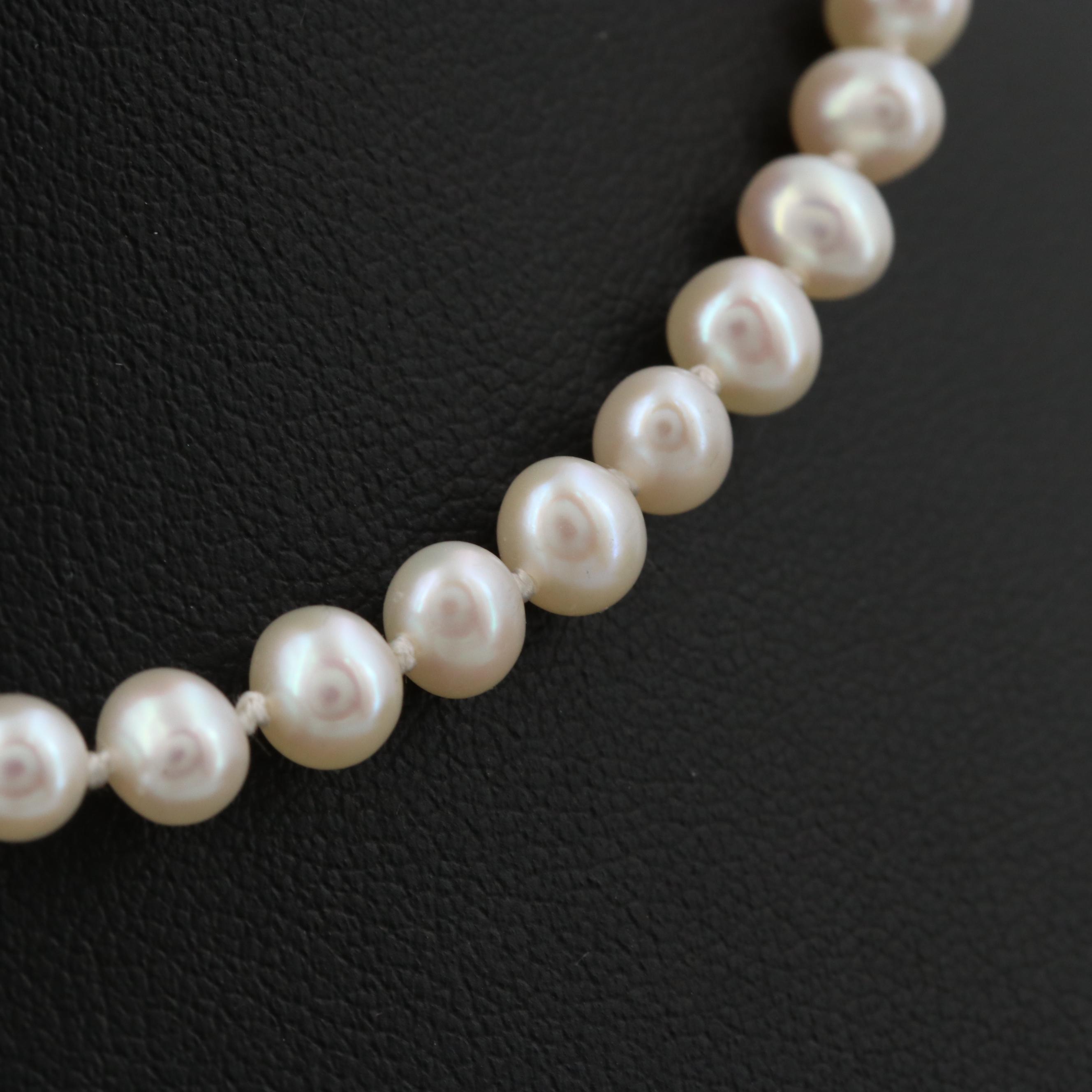 14K Yellow Gold Cultured Pearl Necklace