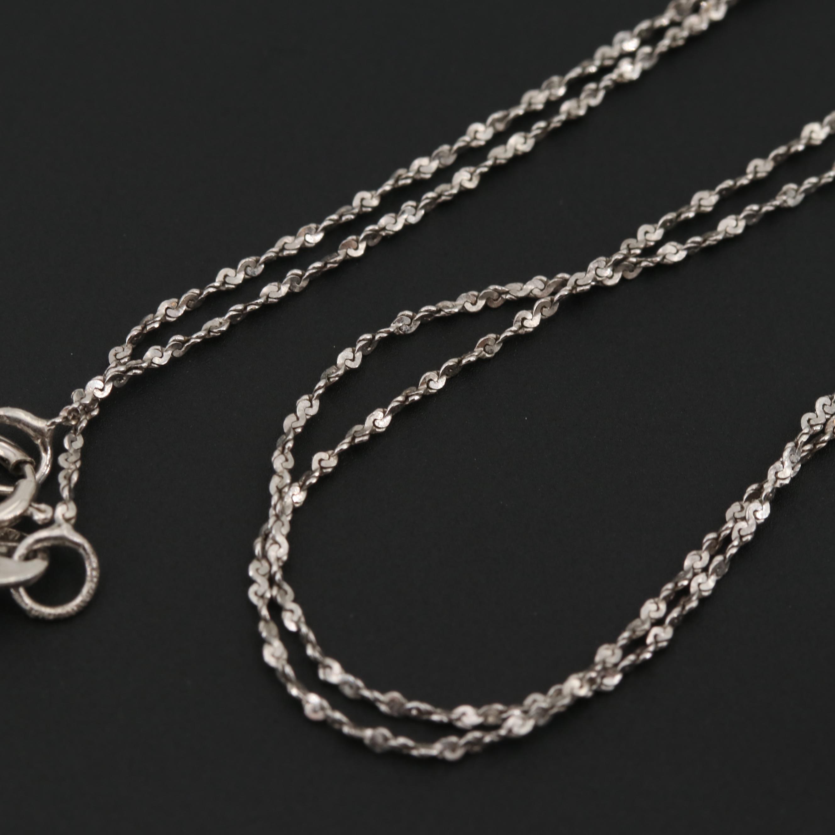 Sterling Silver Cultured Pearl Pendant Necklace