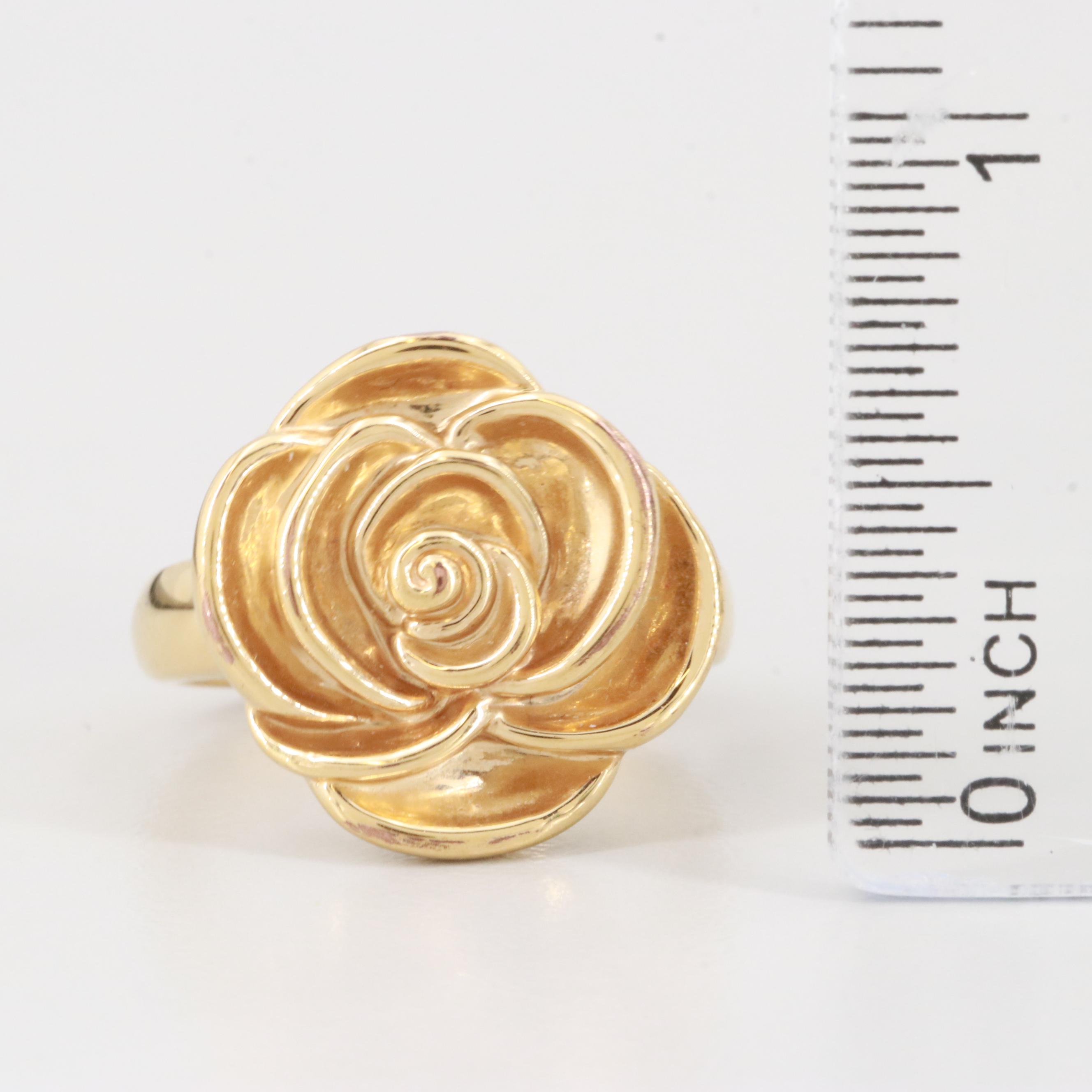 10K Yellow Gold Rose Ring