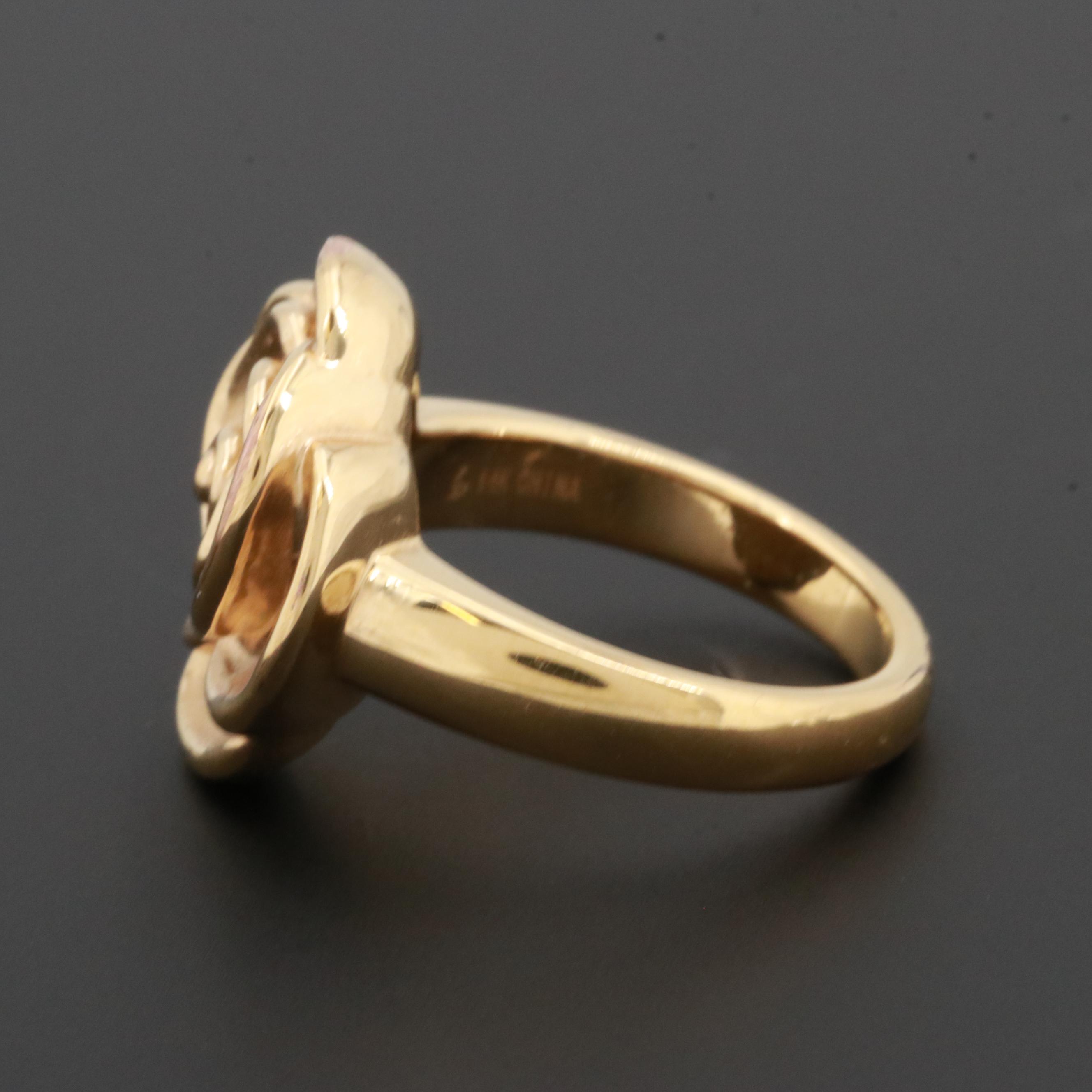 10K Yellow Gold Rose Ring