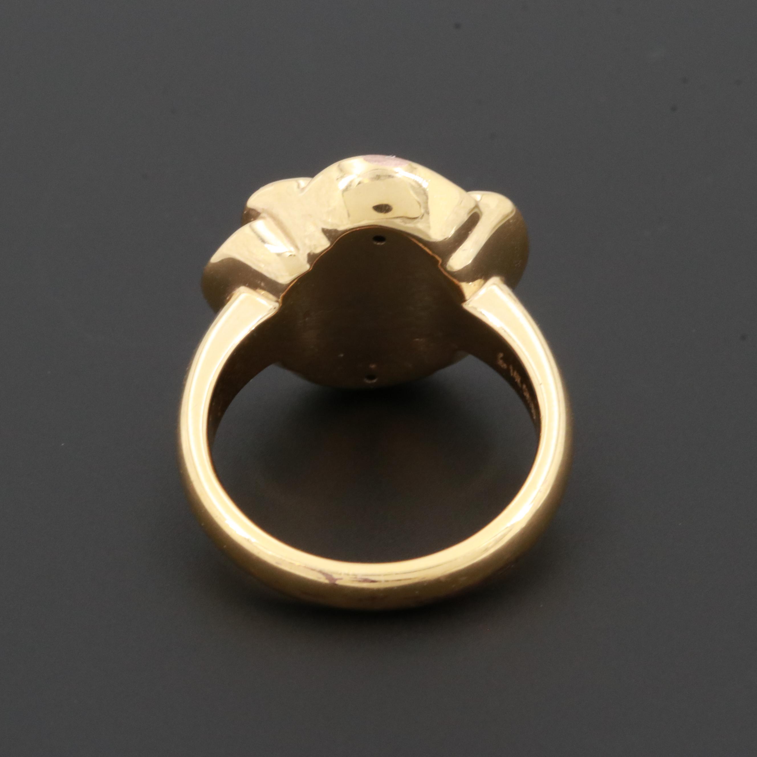10K Yellow Gold Rose Ring