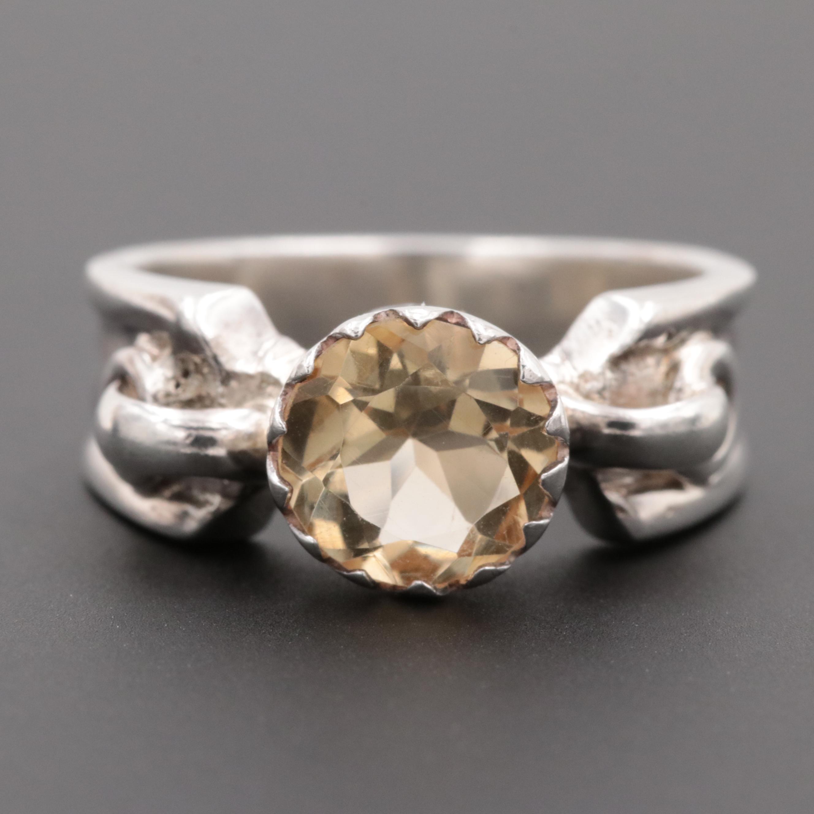 Sterling Silver Citrine Ring