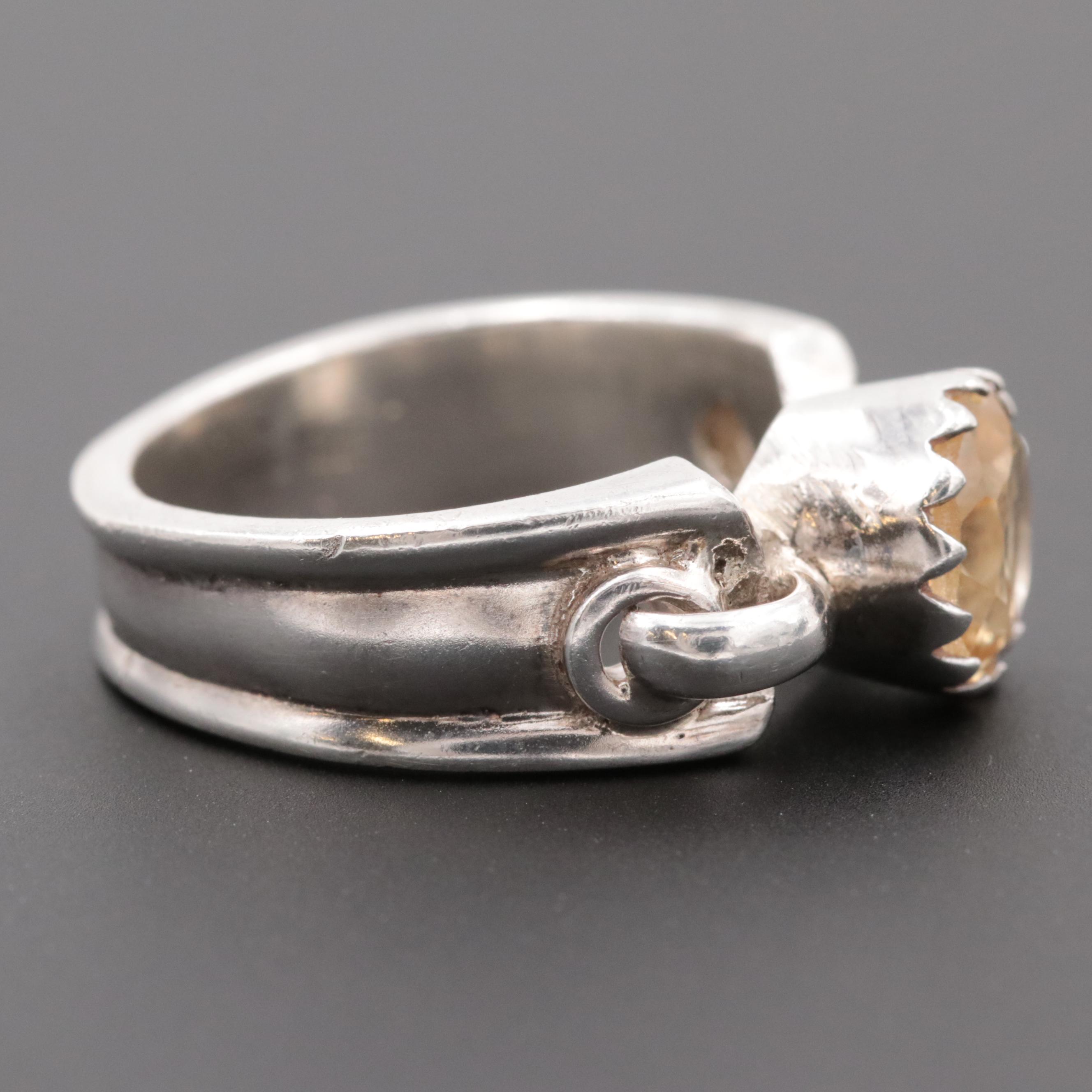 Sterling Silver Citrine Ring