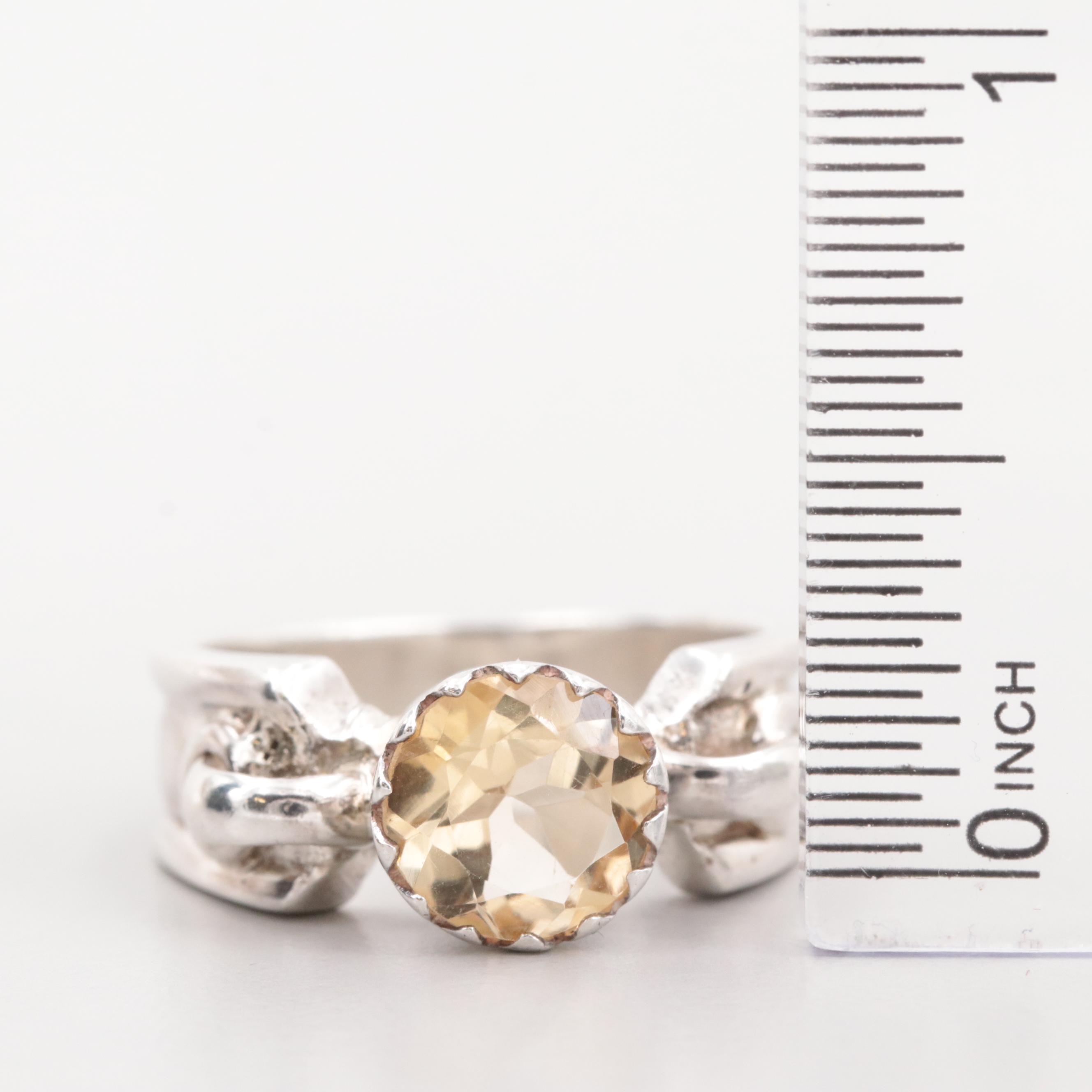 Sterling Silver Citrine Ring