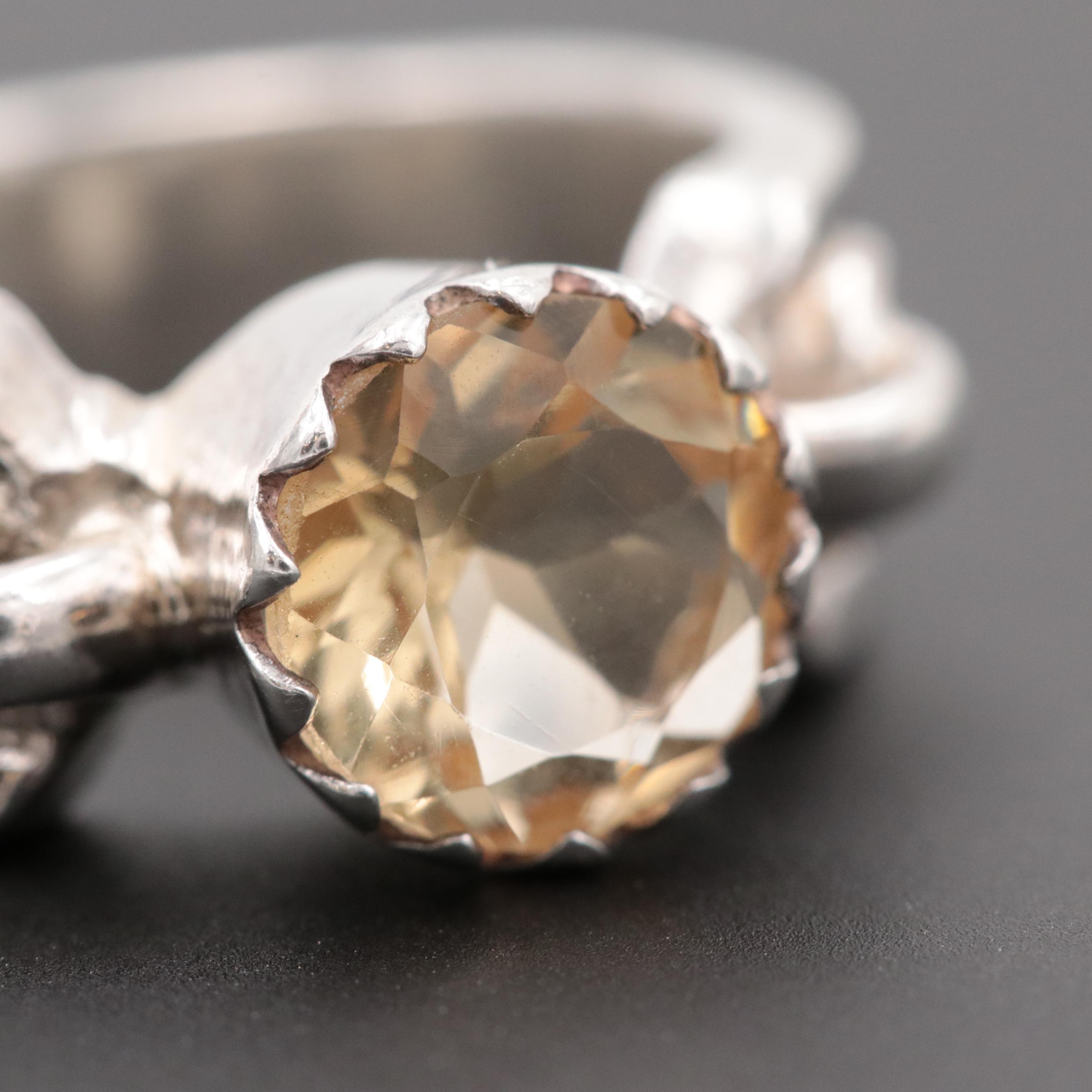 Sterling Silver Citrine Ring