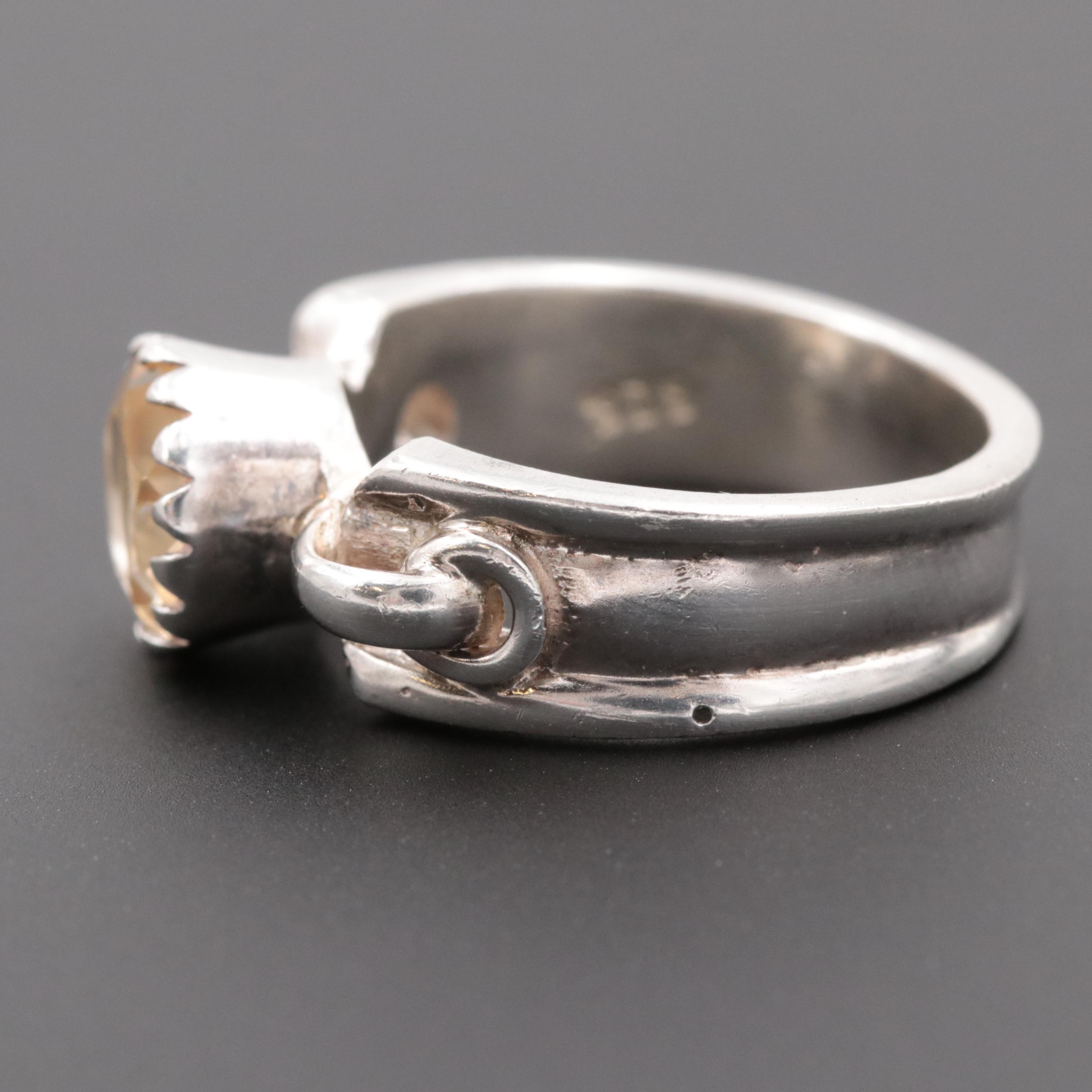 Sterling Silver Citrine Ring