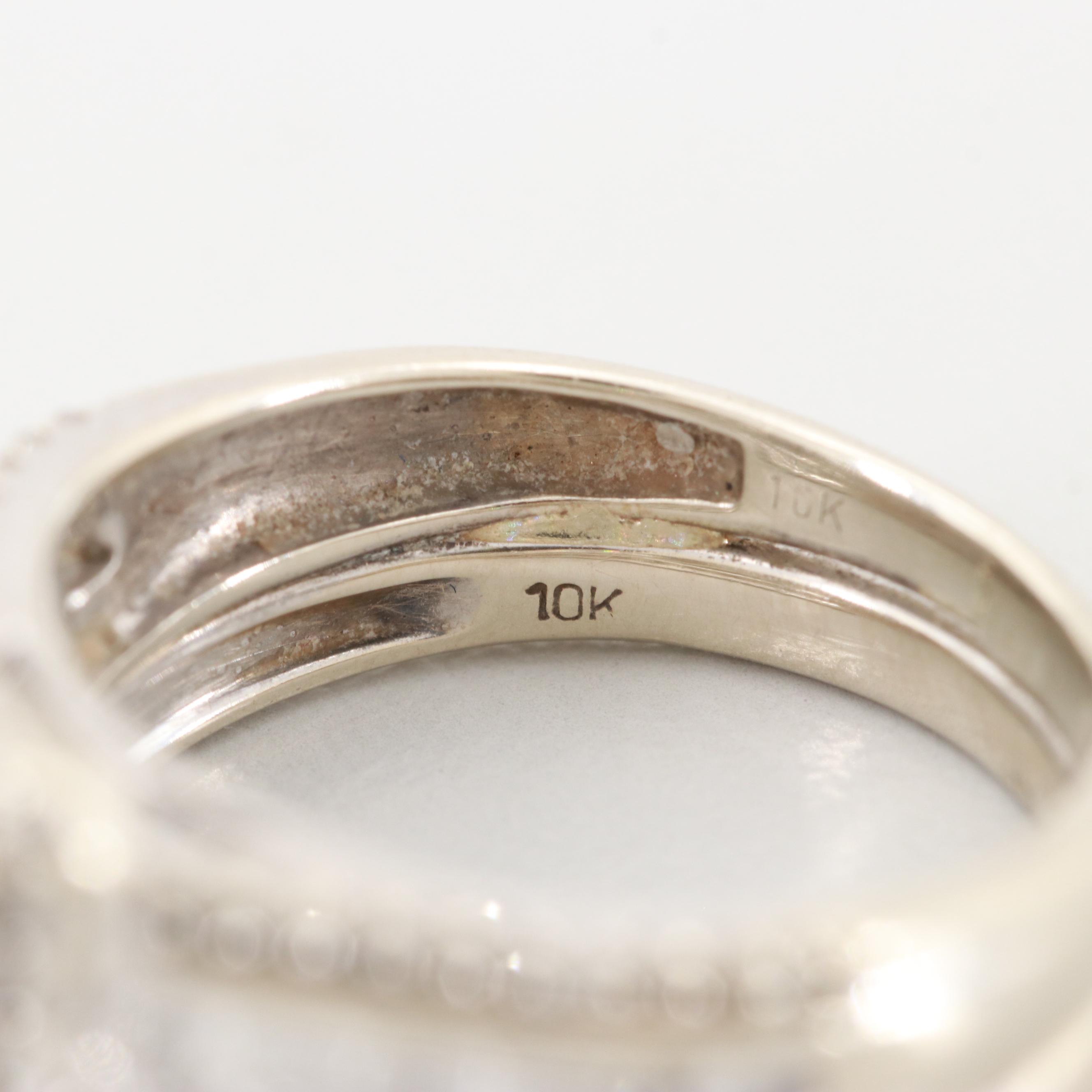 10K White Gold 1.05 CTW Diamond Ring