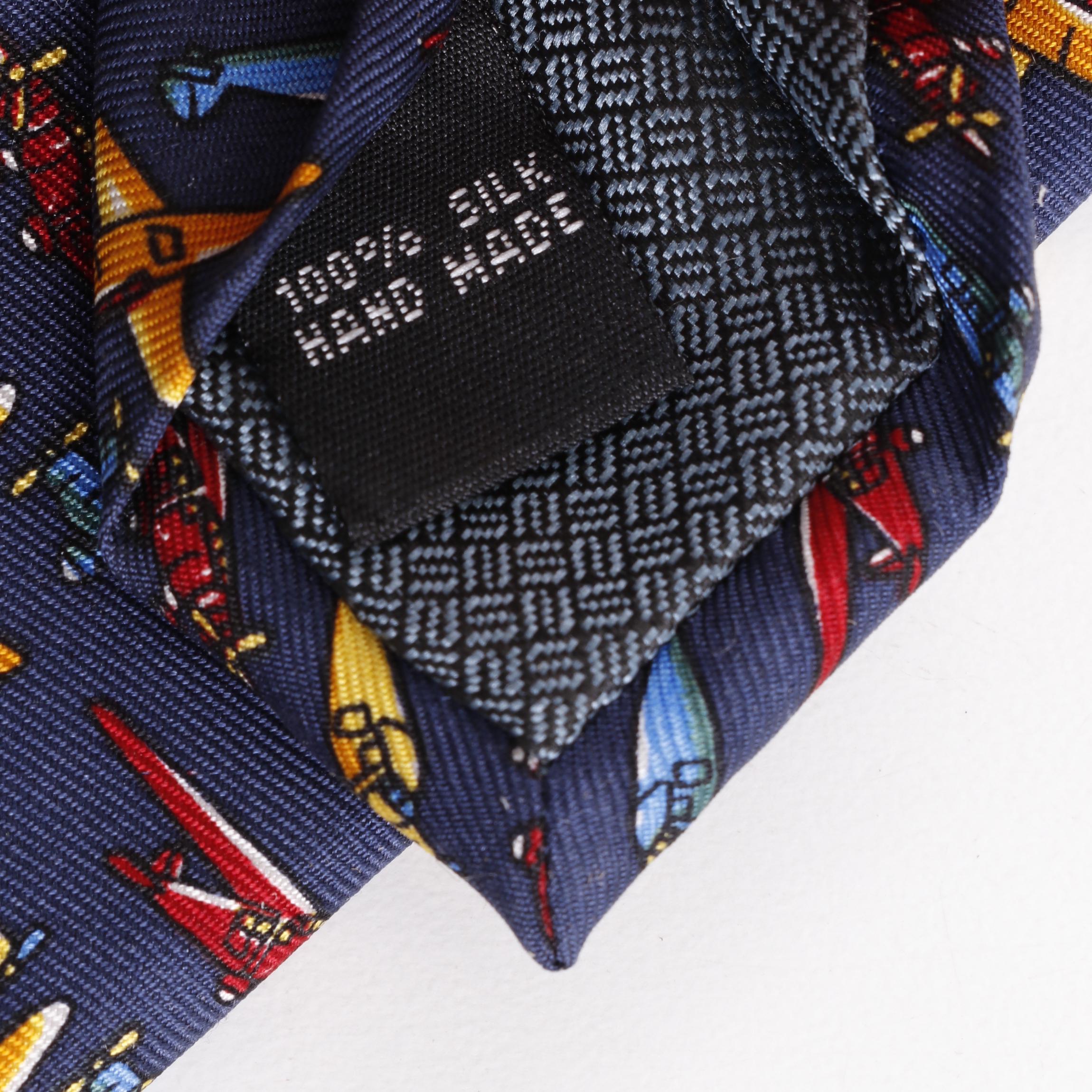 Christian Dior, Pierre Cardin and Rivetz of Boston Silk Aviation Motif Neckties