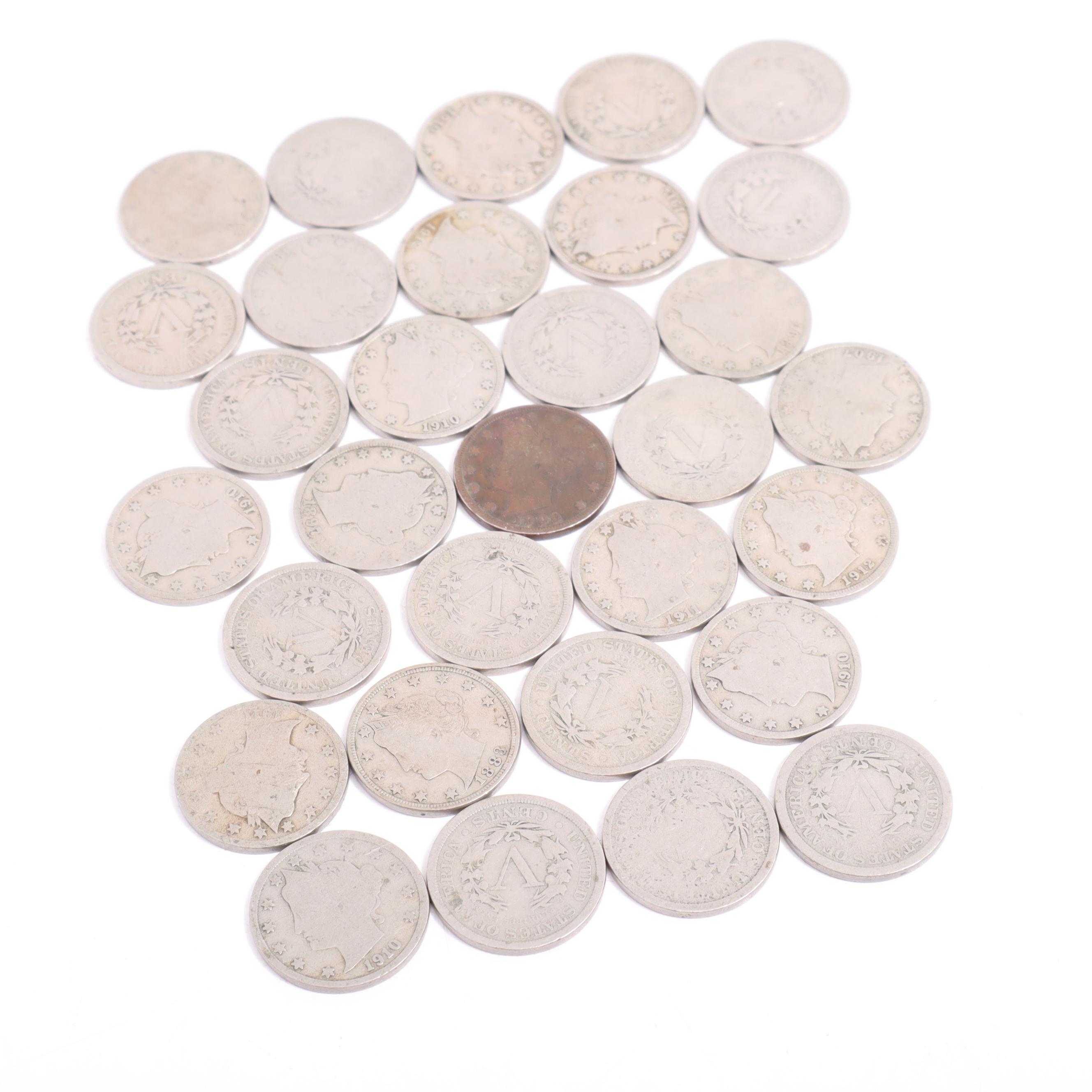 Liberty Head "V" Nickle Coins
