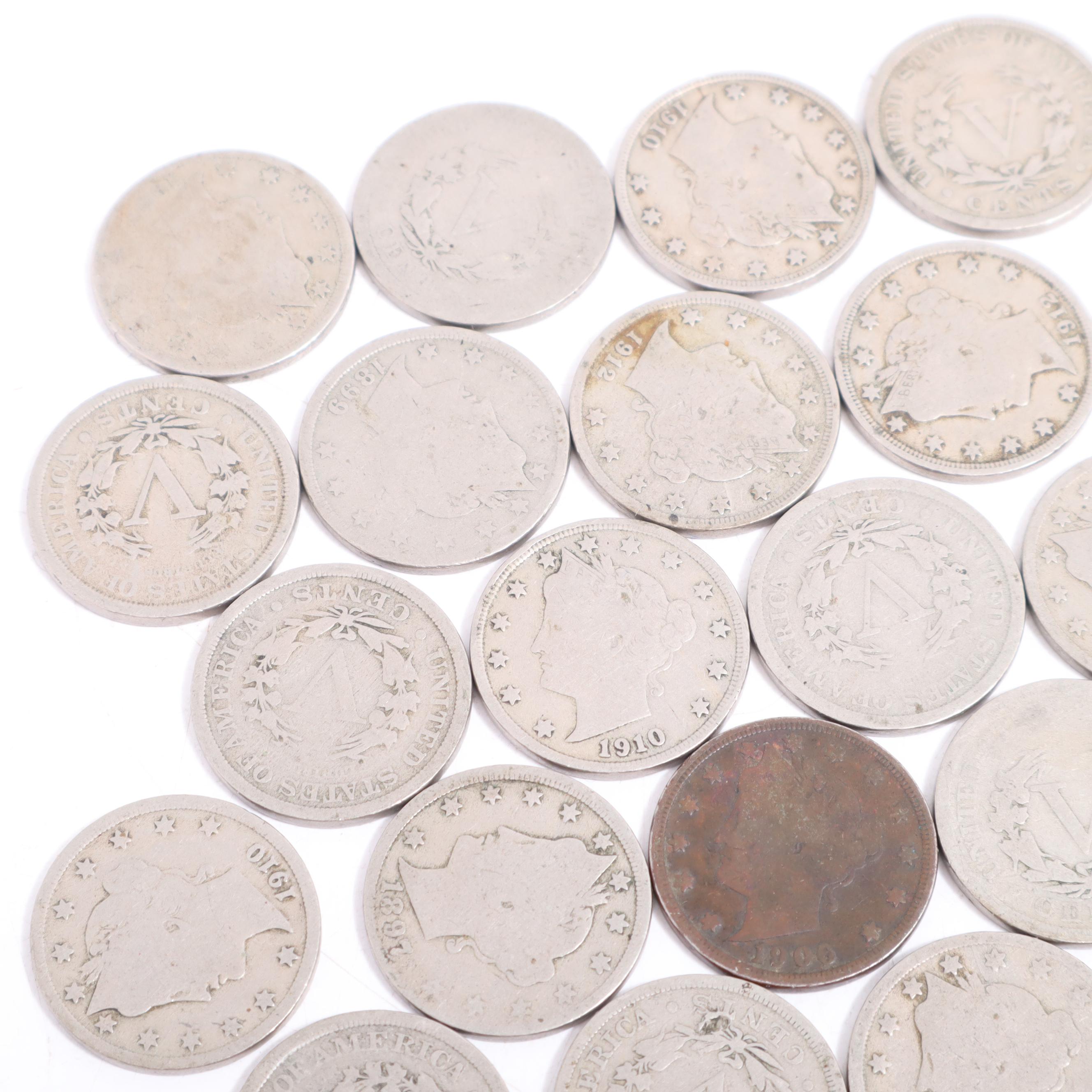 Liberty Head "V" Nickle Coins