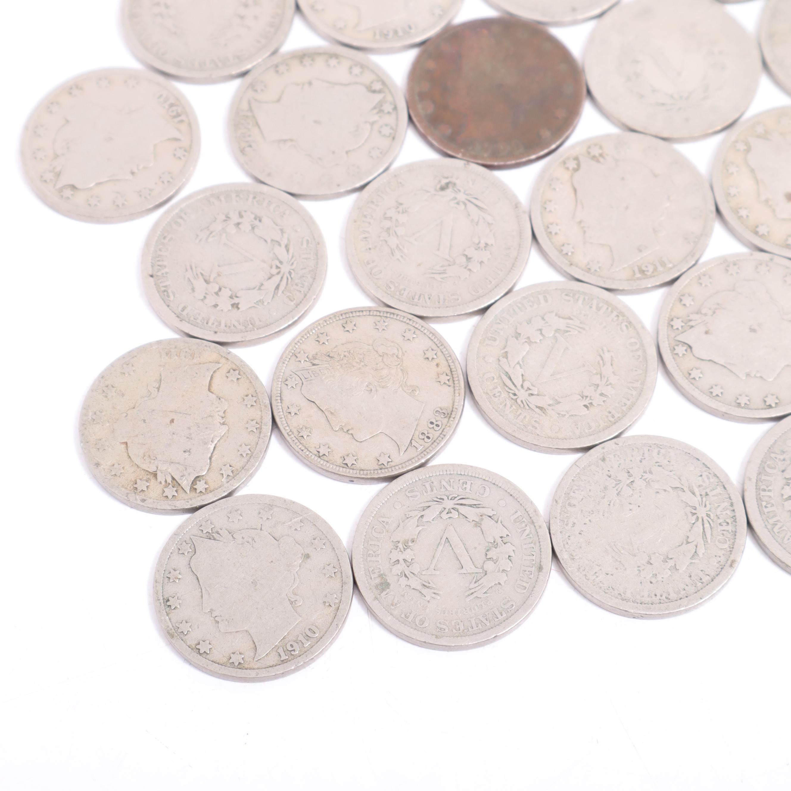 Liberty Head "V" Nickle Coins