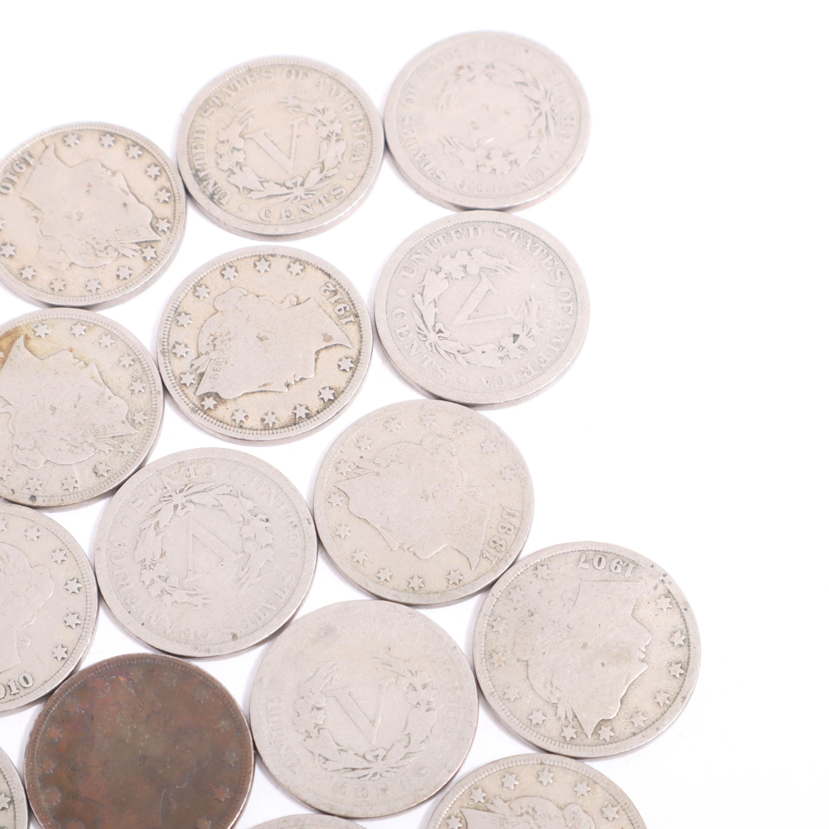 Liberty Head "V" Nickle Coins
