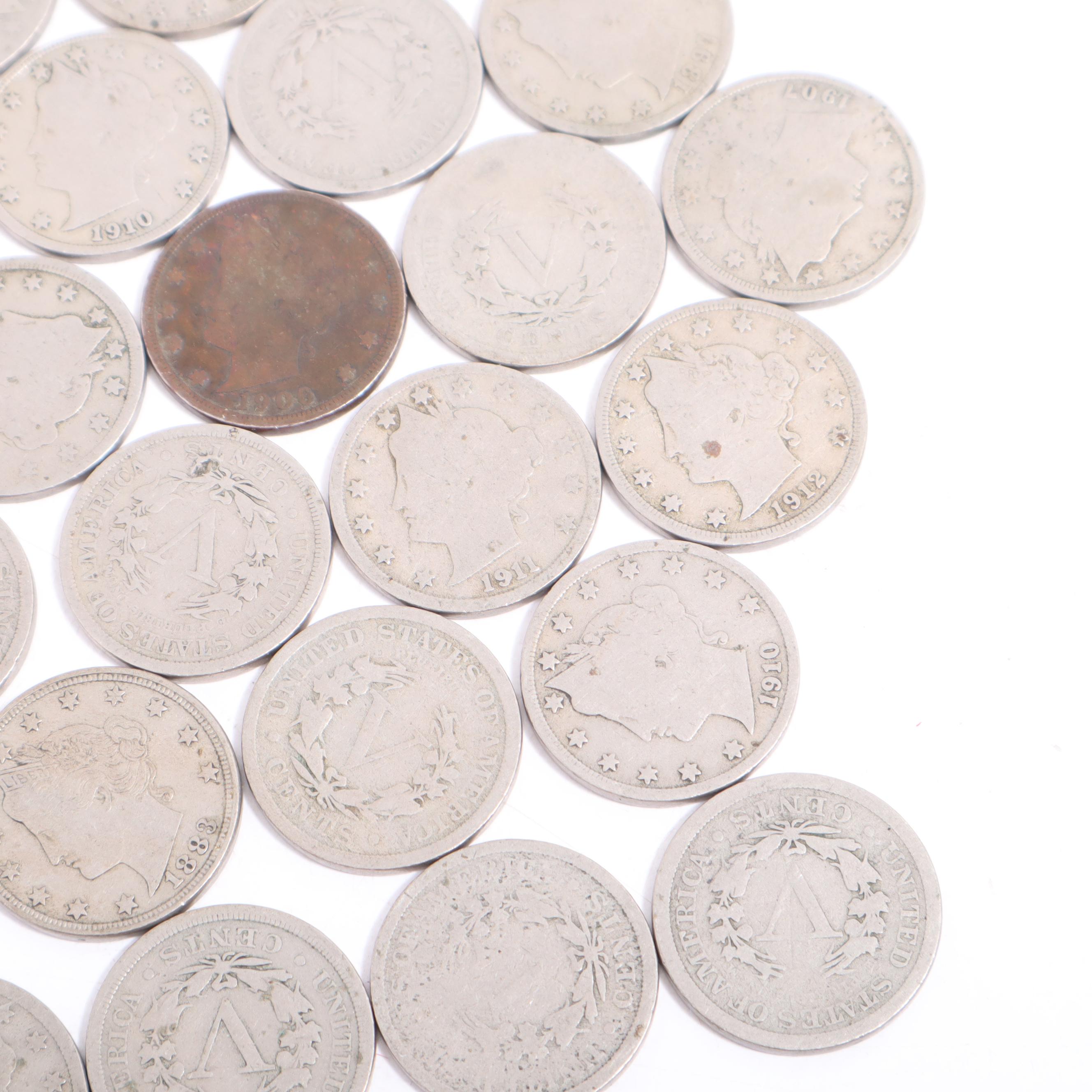 Liberty Head "V" Nickle Coins