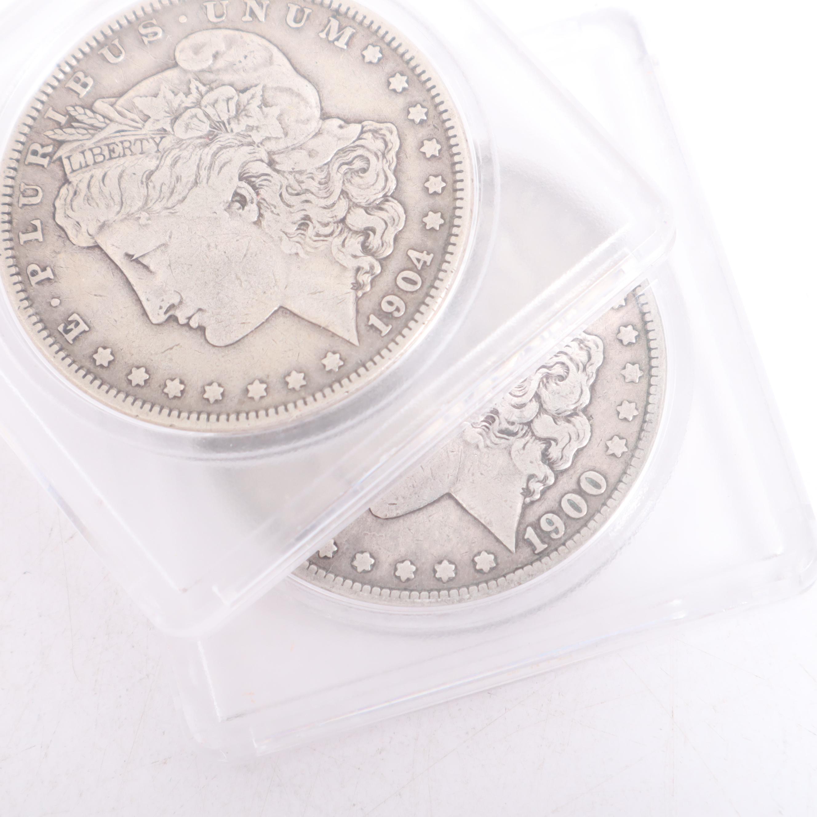 1900-O and 1904 Morgan Silver Dollars
