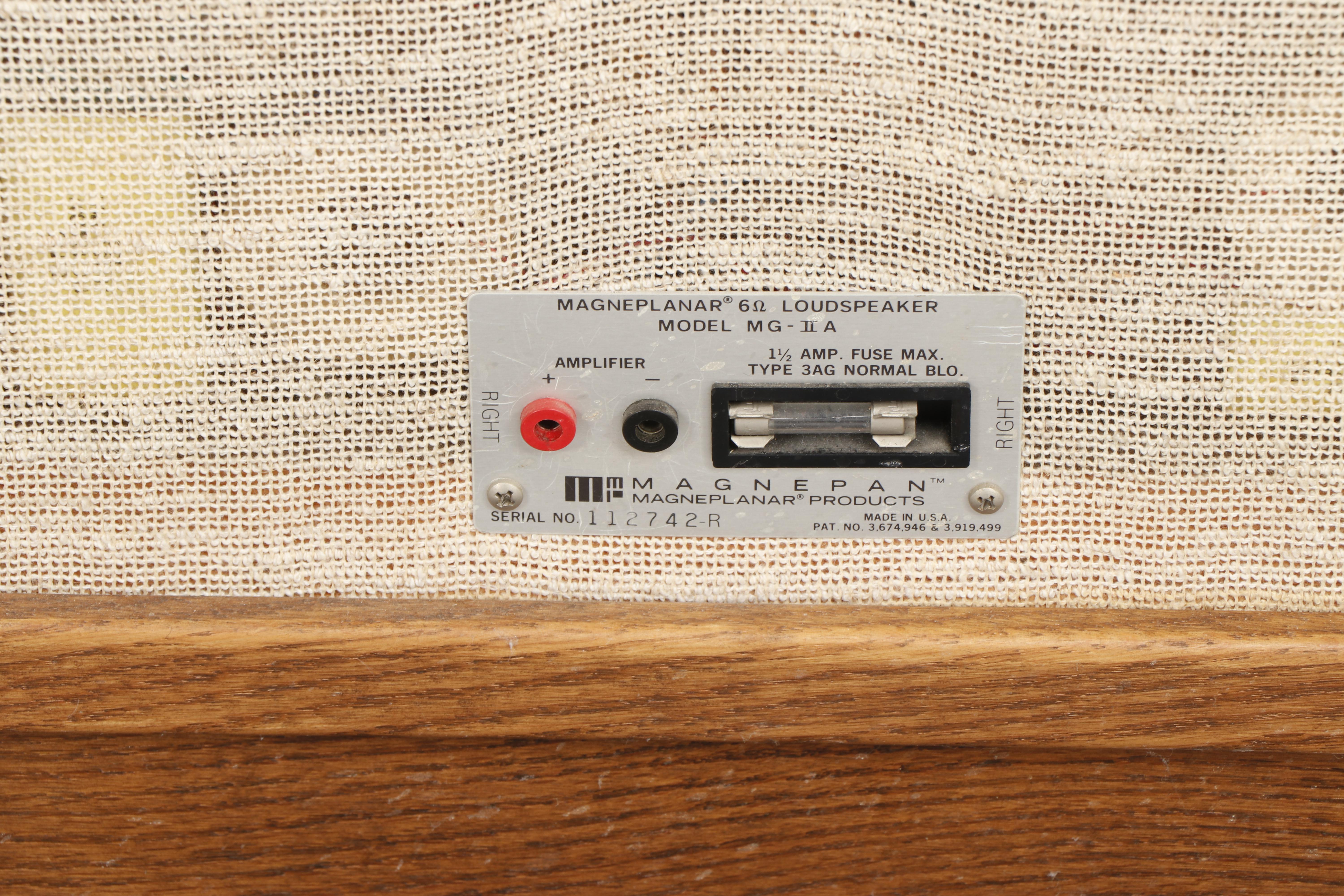 Mid Century Modern Magneplanar Loudspeaker MG-IIA