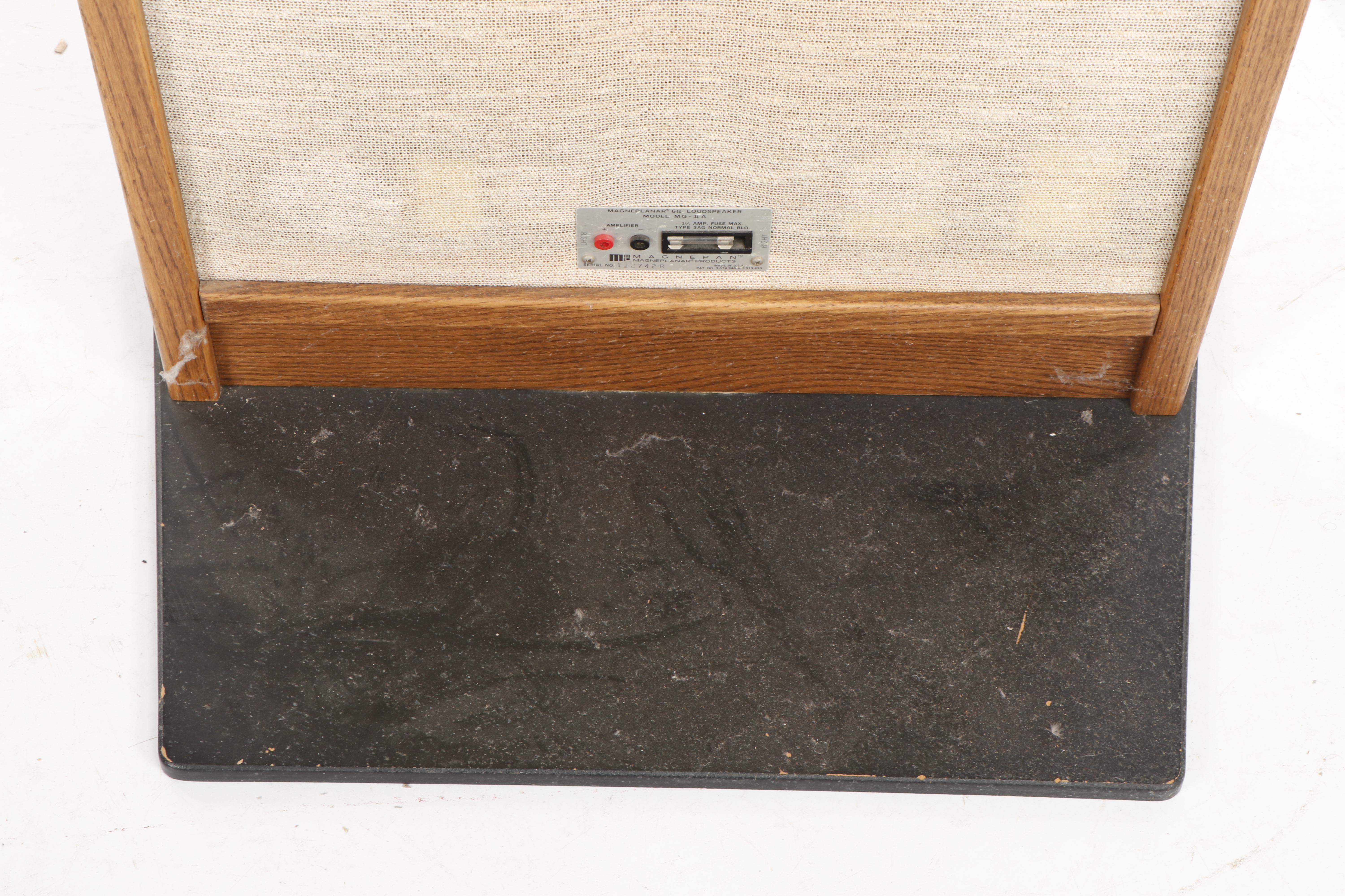 Mid Century Modern Magneplanar Loudspeaker MG-IIA