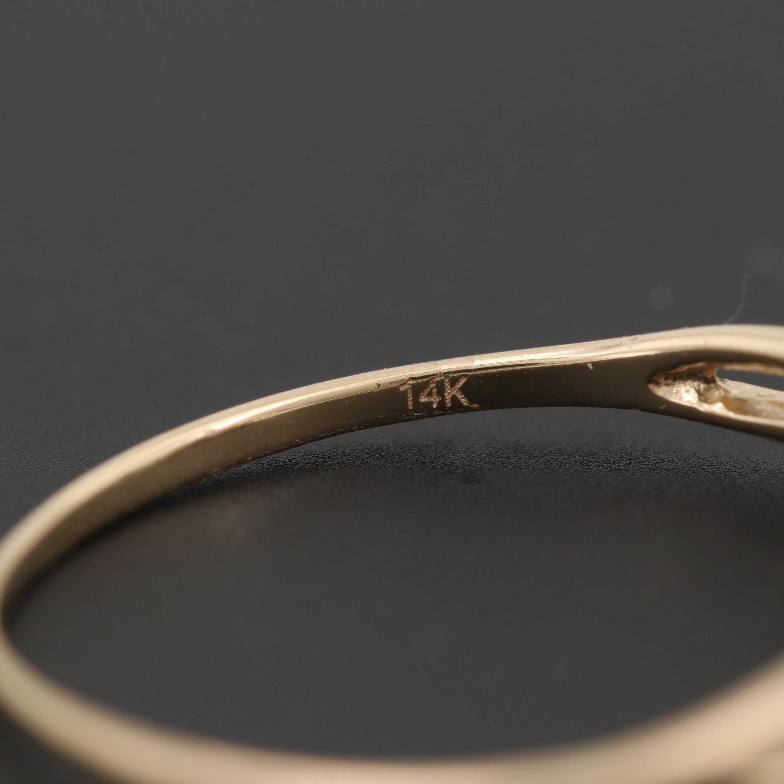 14K Yellow Gold Amethyst Ring