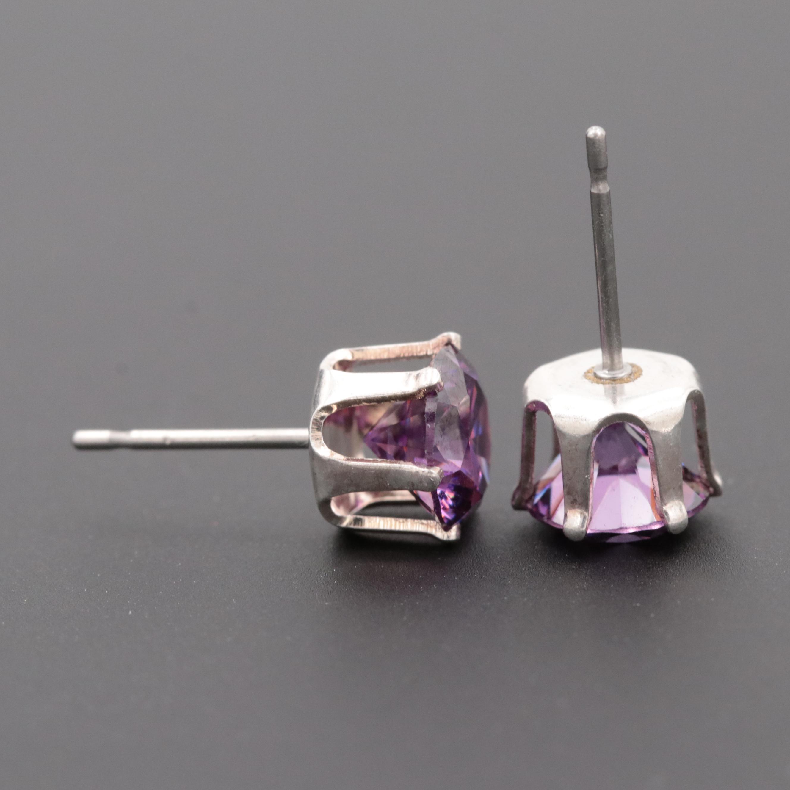 Sterling Sterling Gemstone Ring and Pendant with Silver Tone Earrings