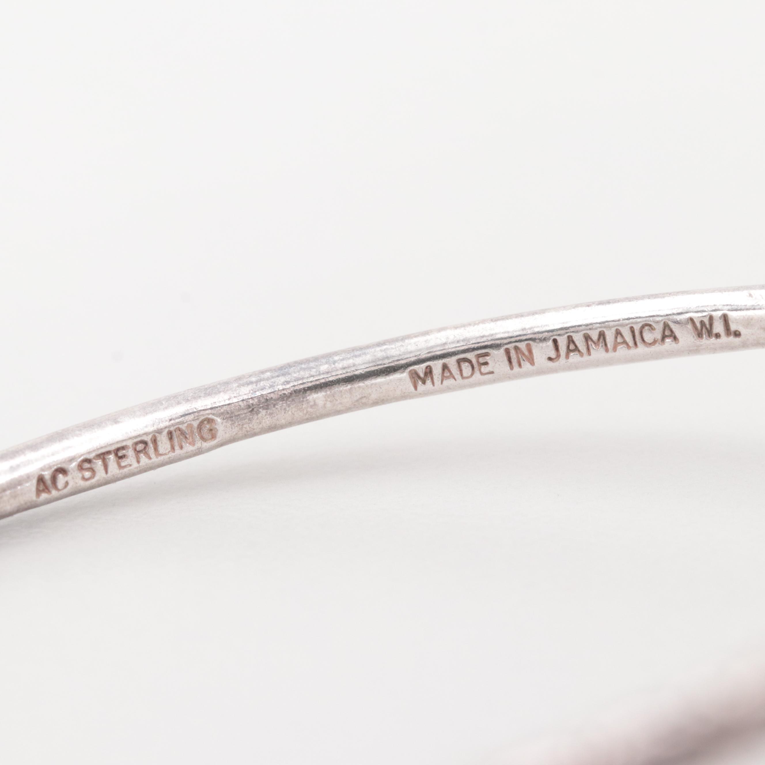 Sterling Silver Rams Head Bypass Bracelet