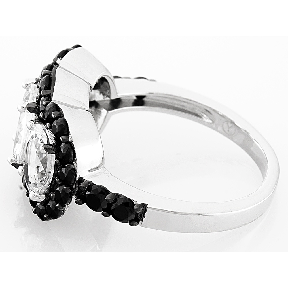 Sterling Silver Goshenite and Spinel Ring
