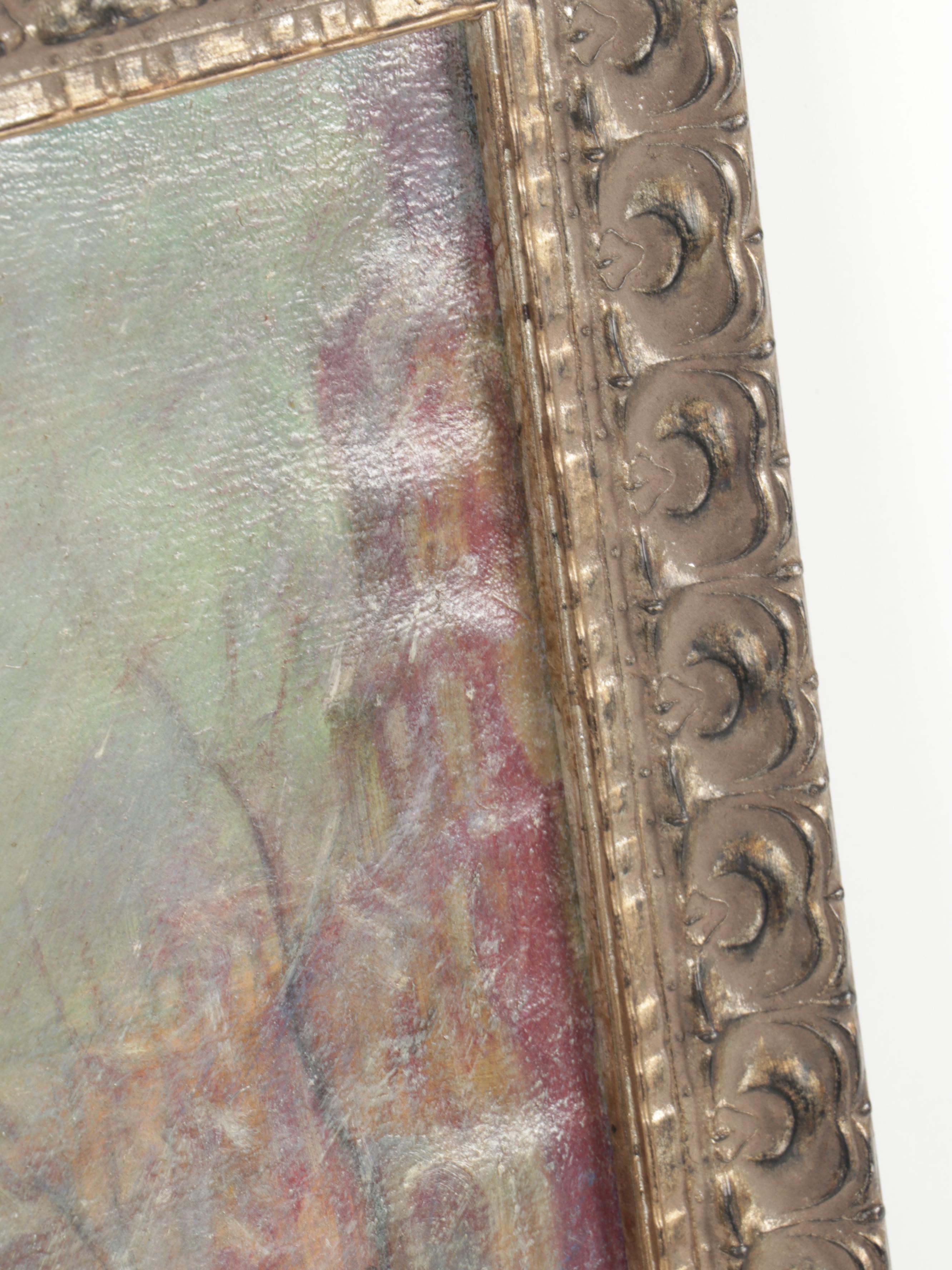 Charles Hoffbauer Parisian Cityscape Oil Painting