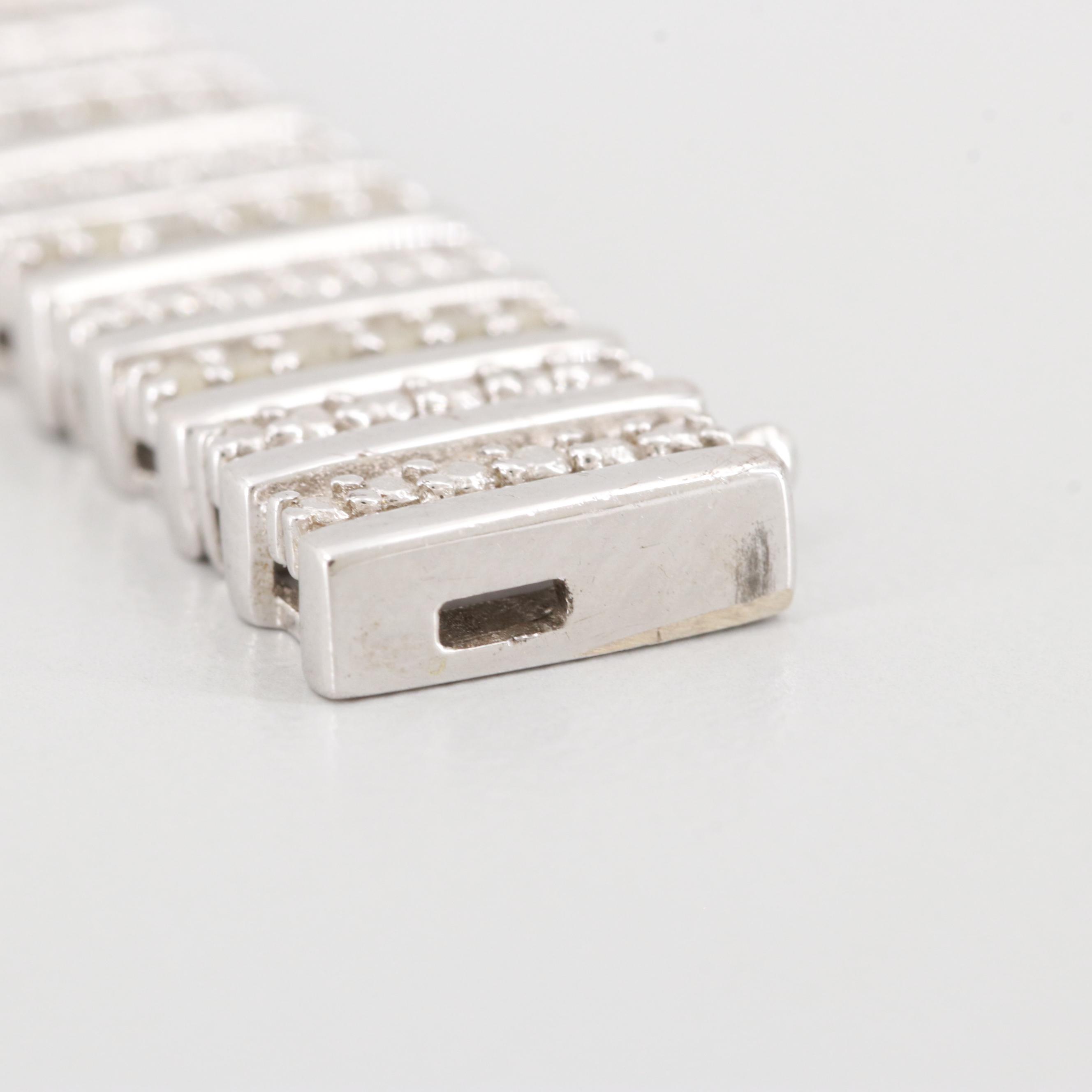 Sterling Silver Diamond Bracelet