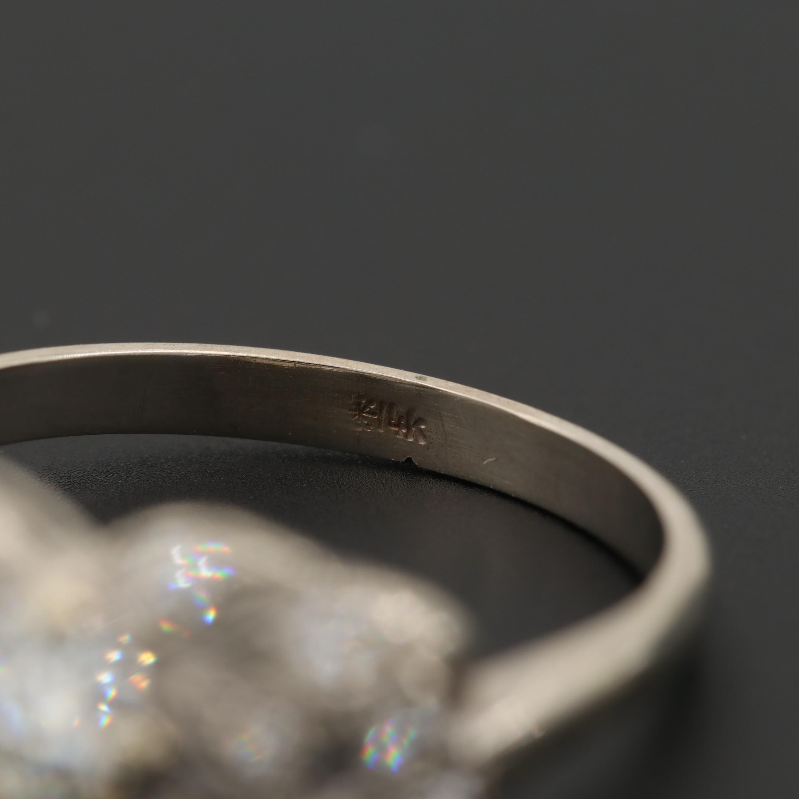 14K White Gold Diamond Ring