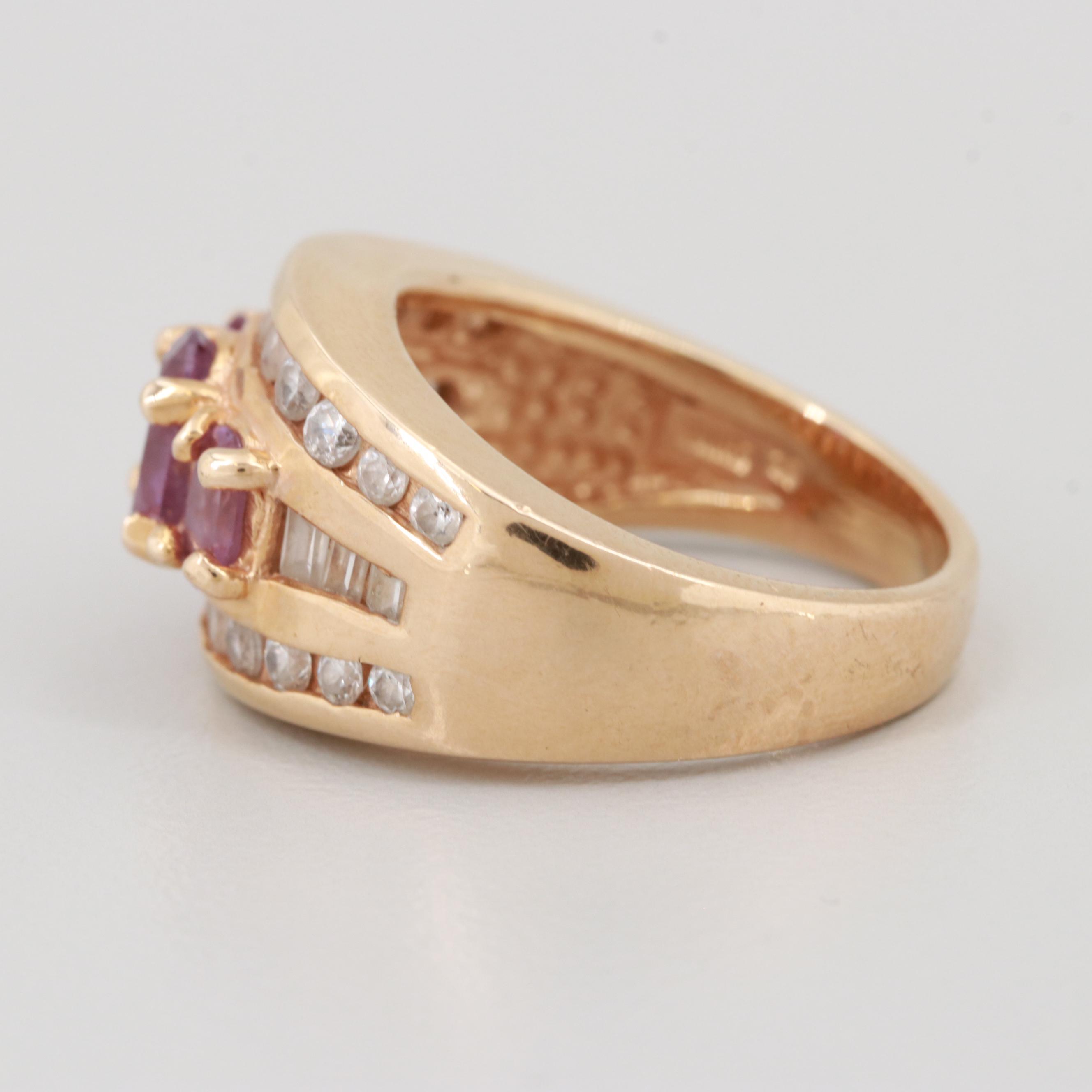 Sterling Silver Synthetic Color Change Sapphire and Cubic Zirconia Ring