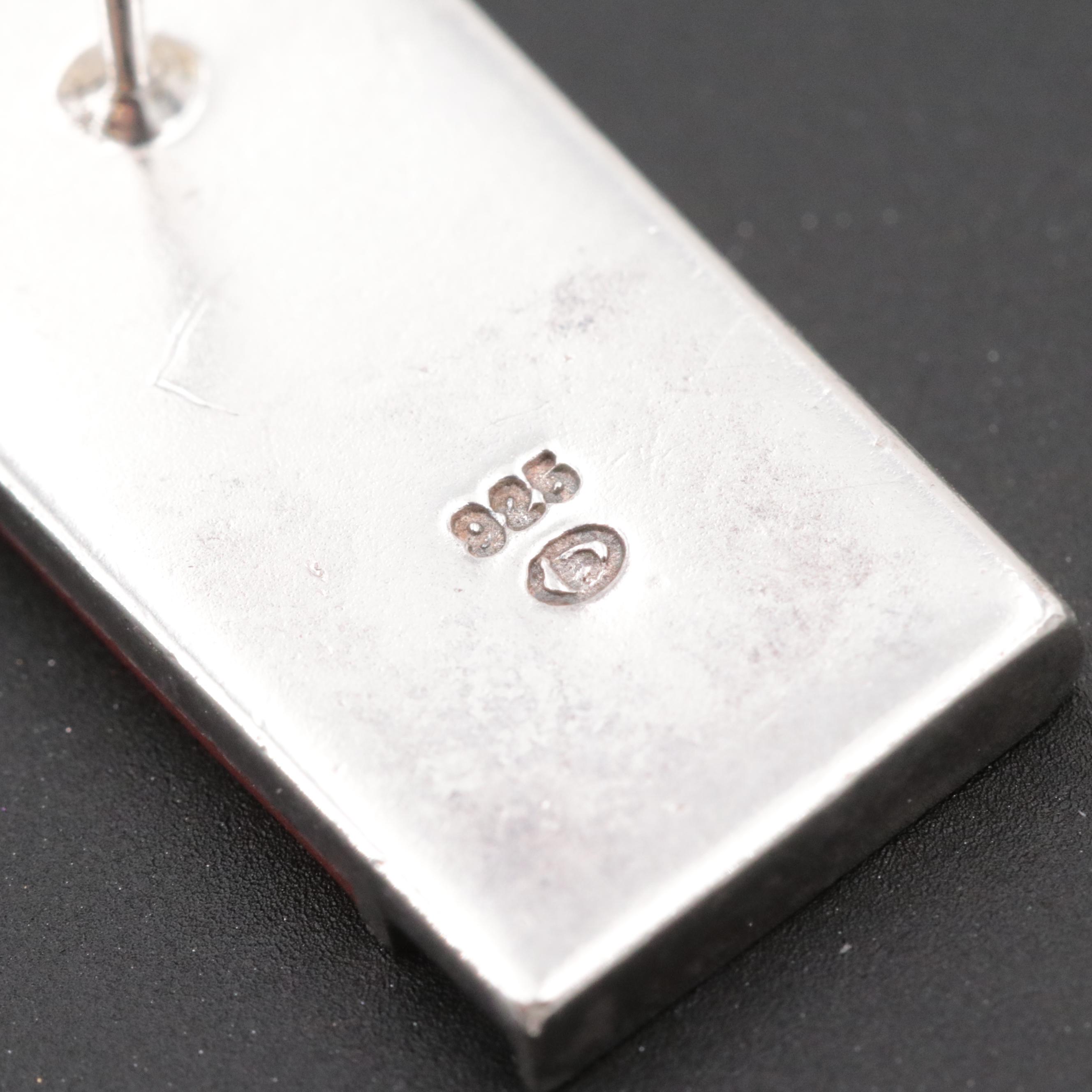 Sterling Mother of Pearl, Black Onyx and Glass Drop and Dangle Earring Sets