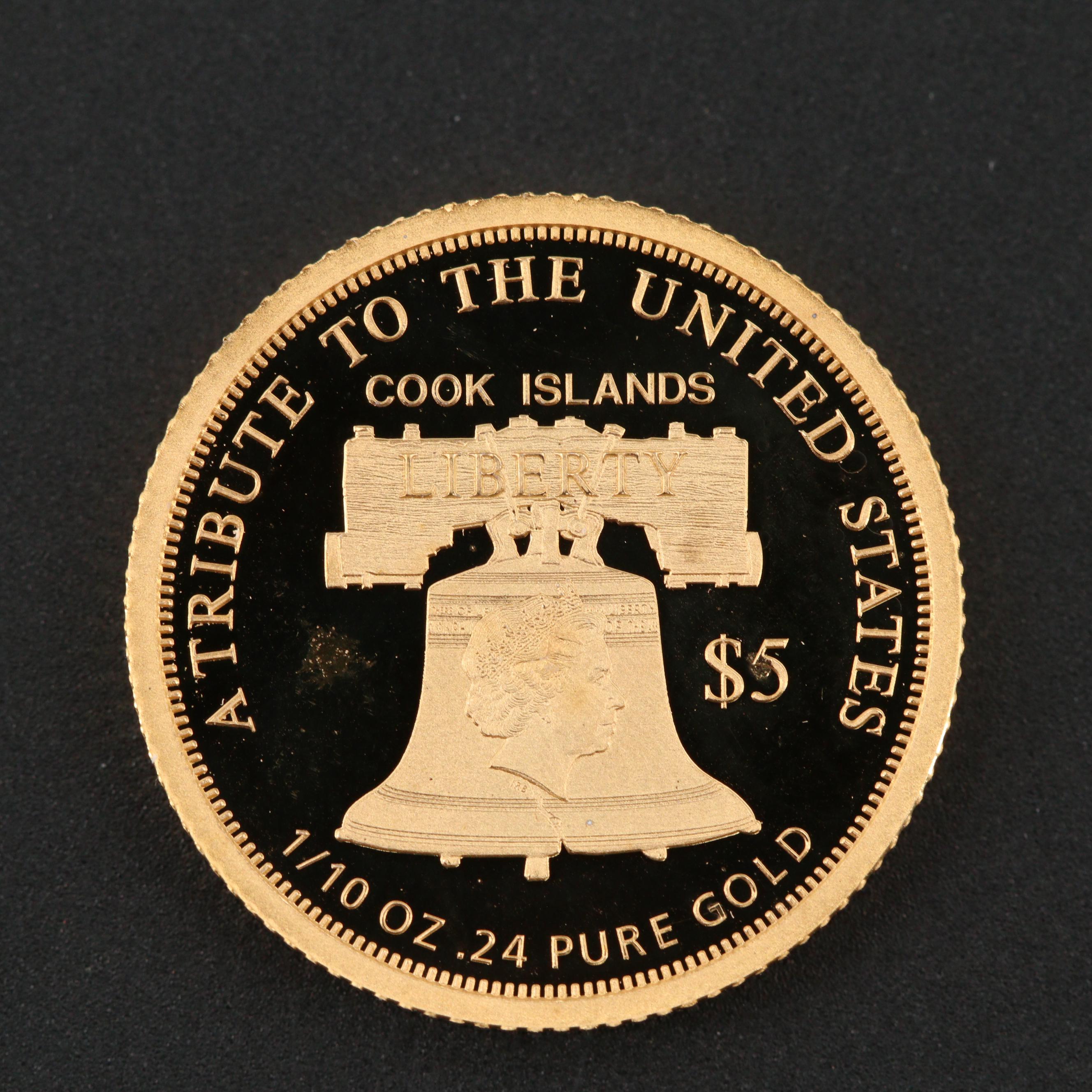 A 2016 Cook Islands $5 Commemorative Gold Coin