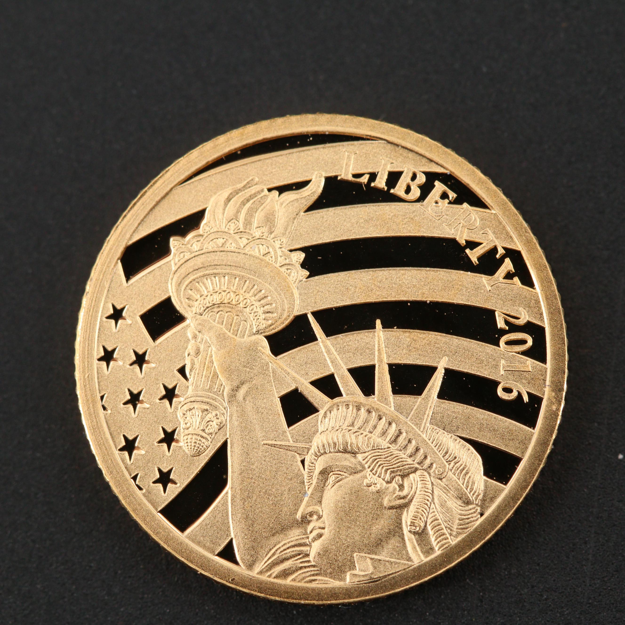 A 2016 Cook Islands $5 Commemorative Gold Coin