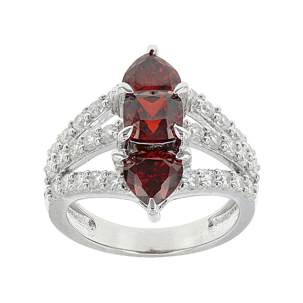 Sterling Silver Diamond Simulant Ring