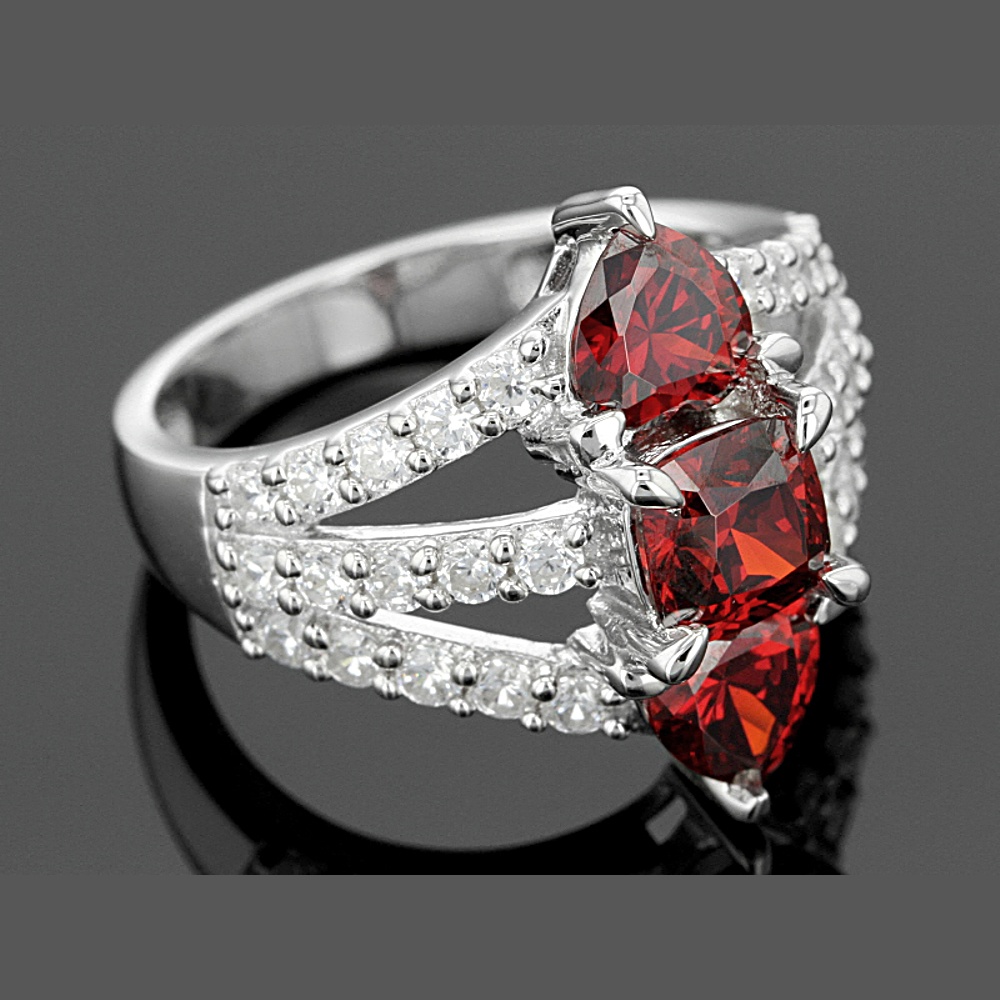 Sterling Silver Diamond Simulant Ring