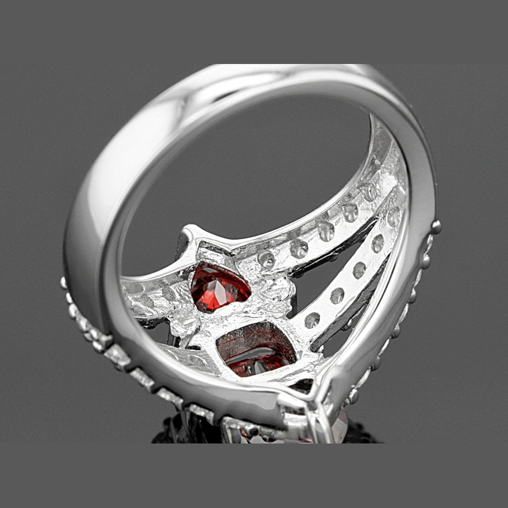 Sterling Silver Diamond Simulant Ring