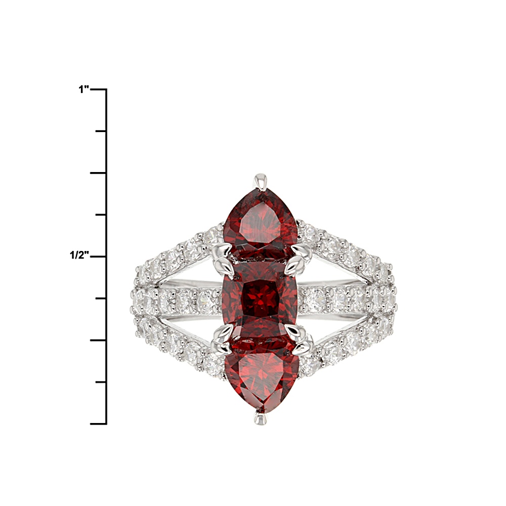 Sterling Silver Diamond Simulant Ring