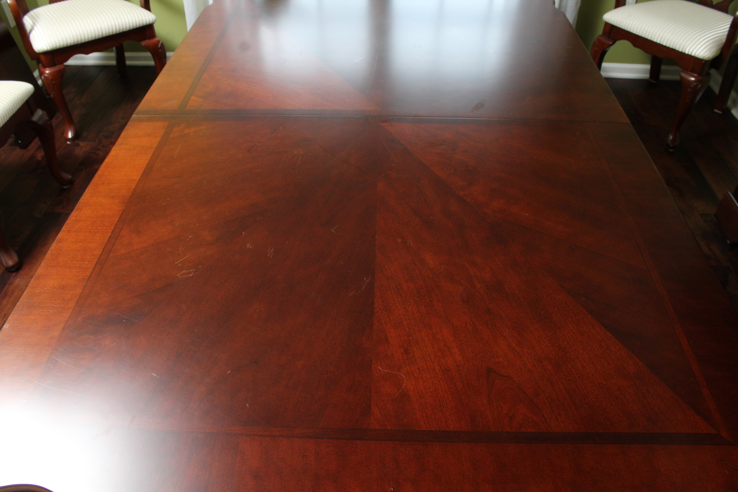 Contemporary Wood Veneer Dining Table