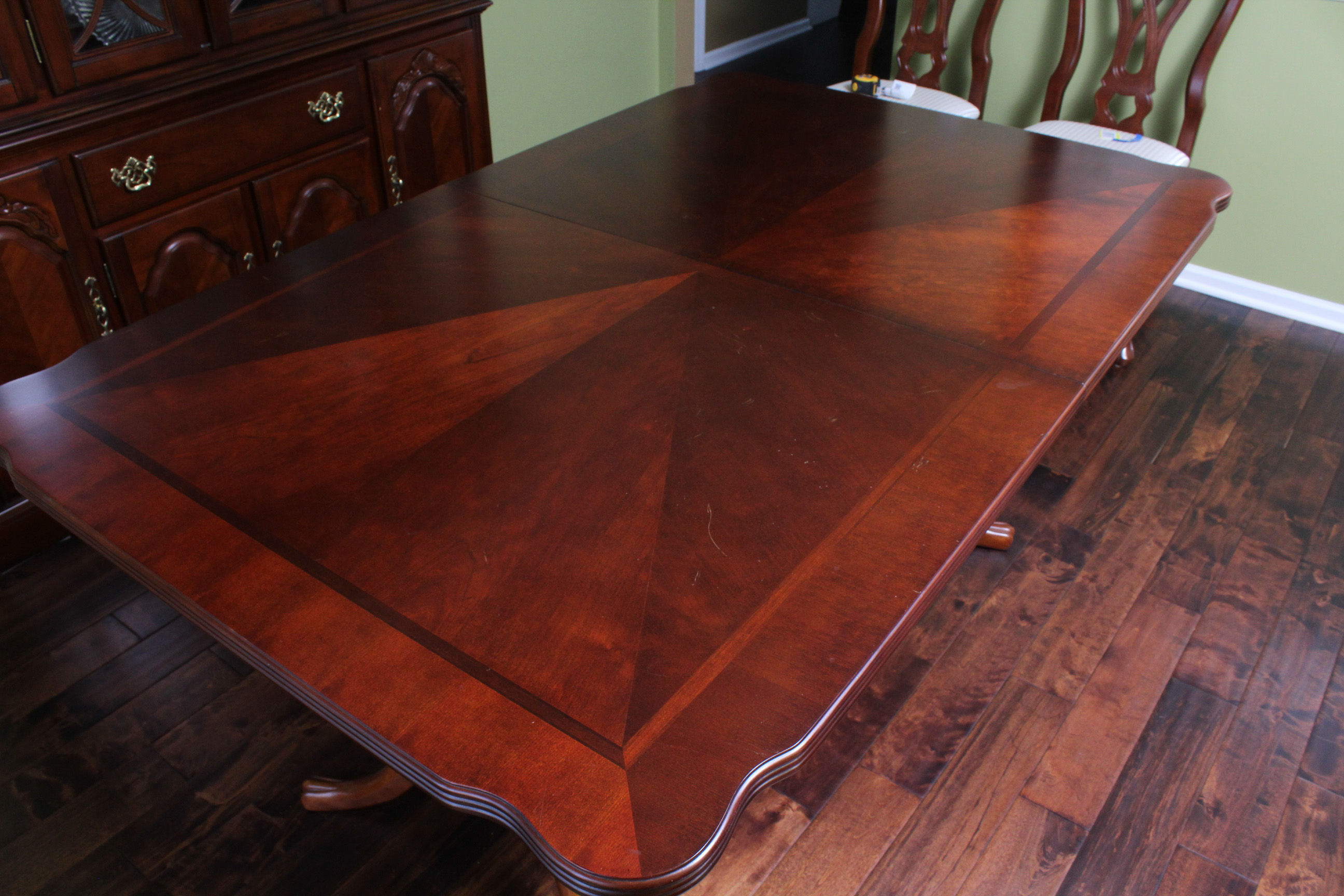 Contemporary Wood Veneer Dining Table