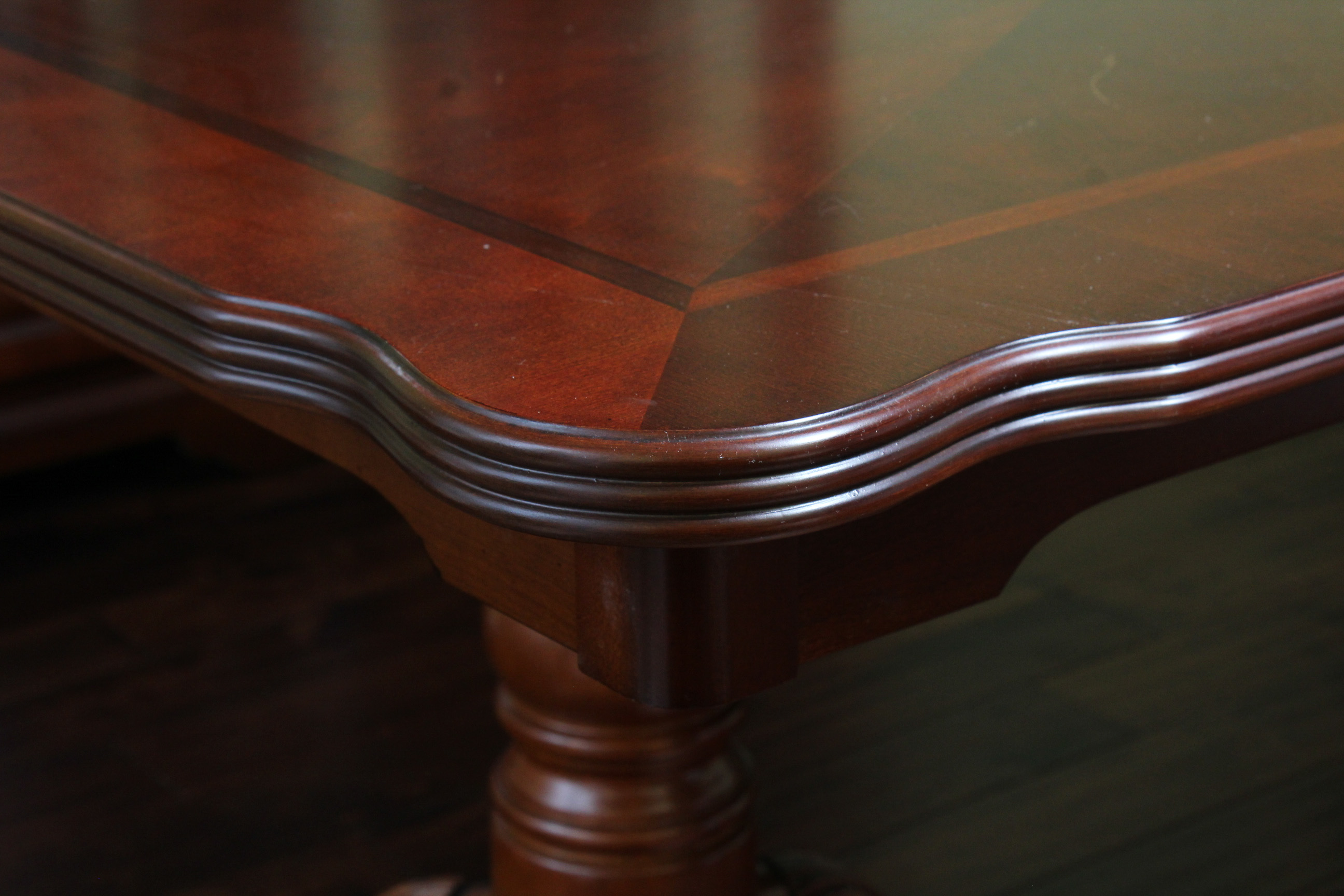 Contemporary Wood Veneer Dining Table