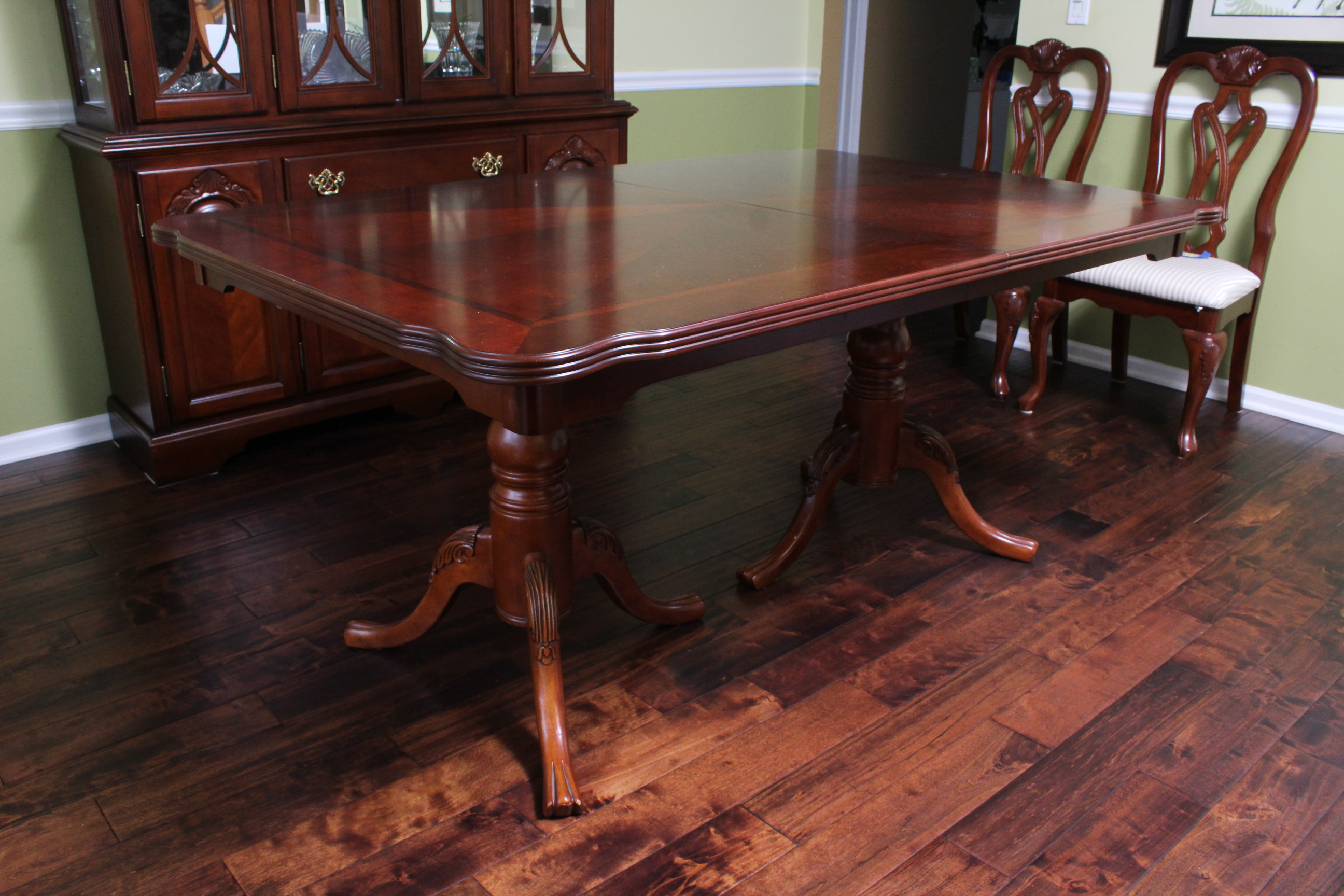Contemporary Wood Veneer Dining Table