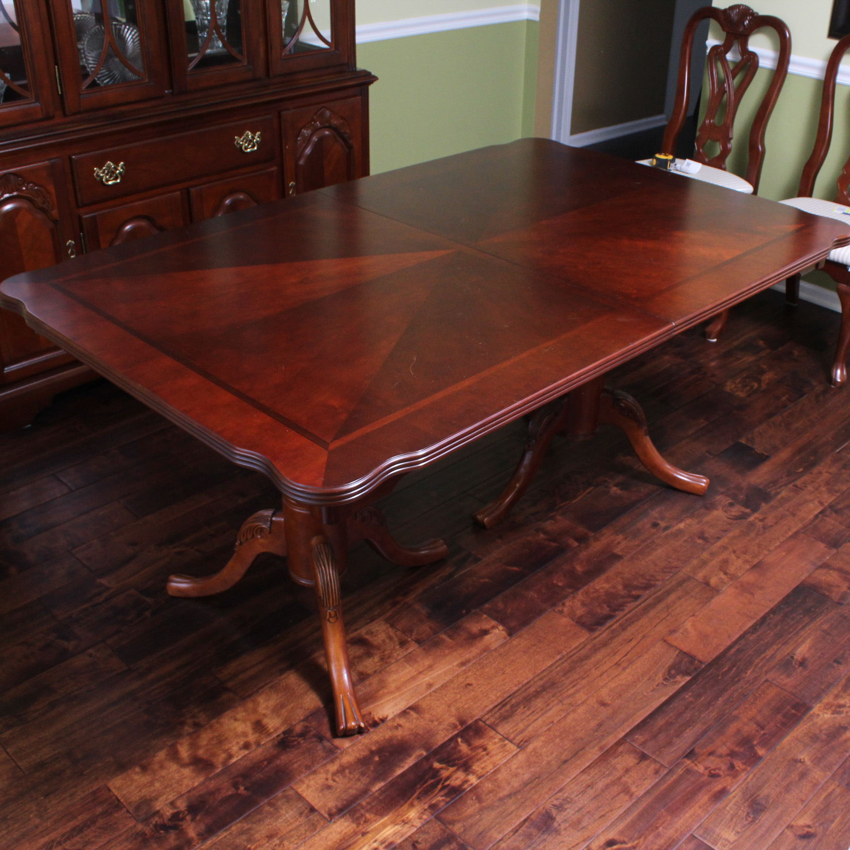 Contemporary Wood Veneer Dining Table